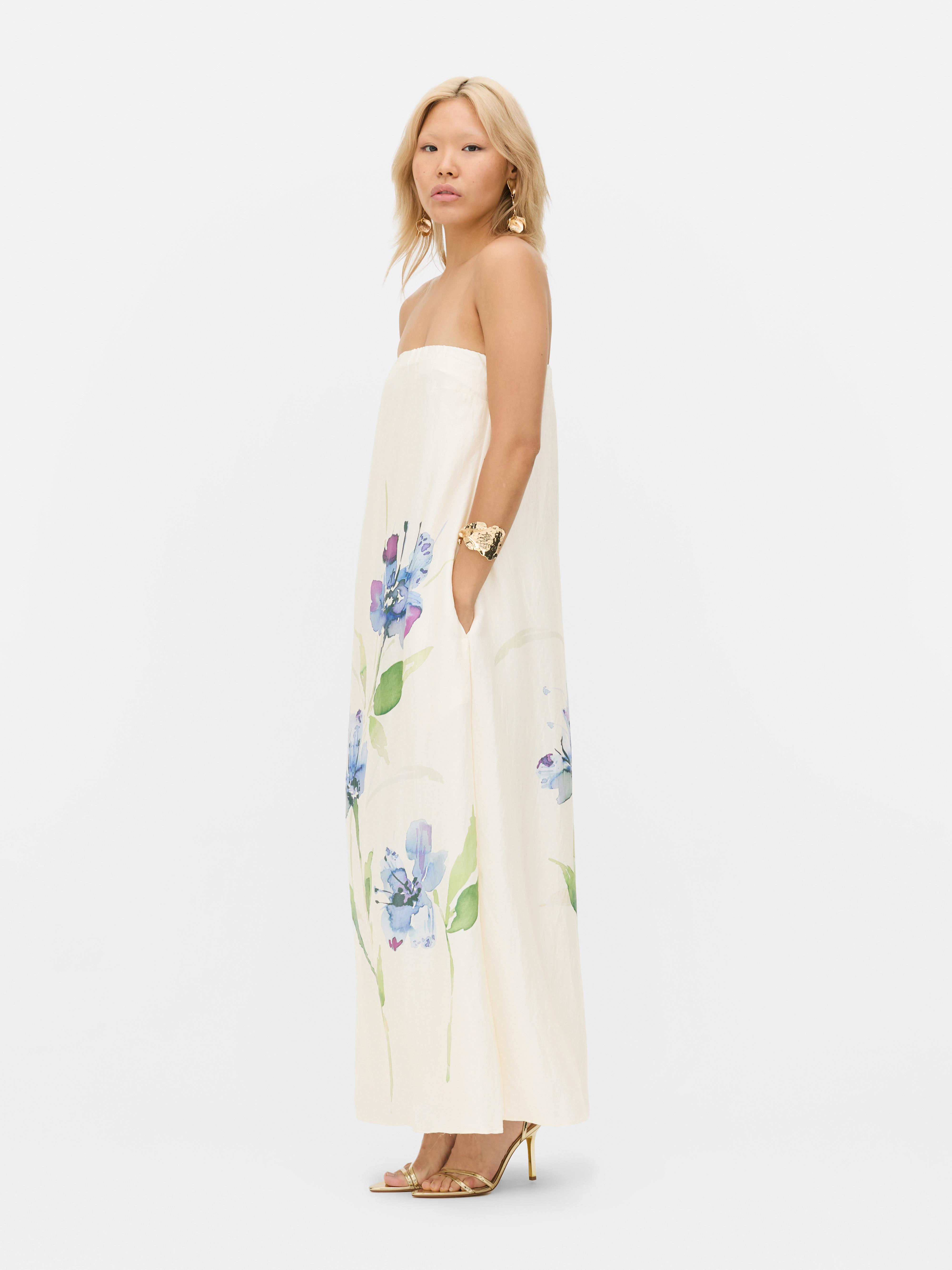 Floral Bandeau Maxi Dress
