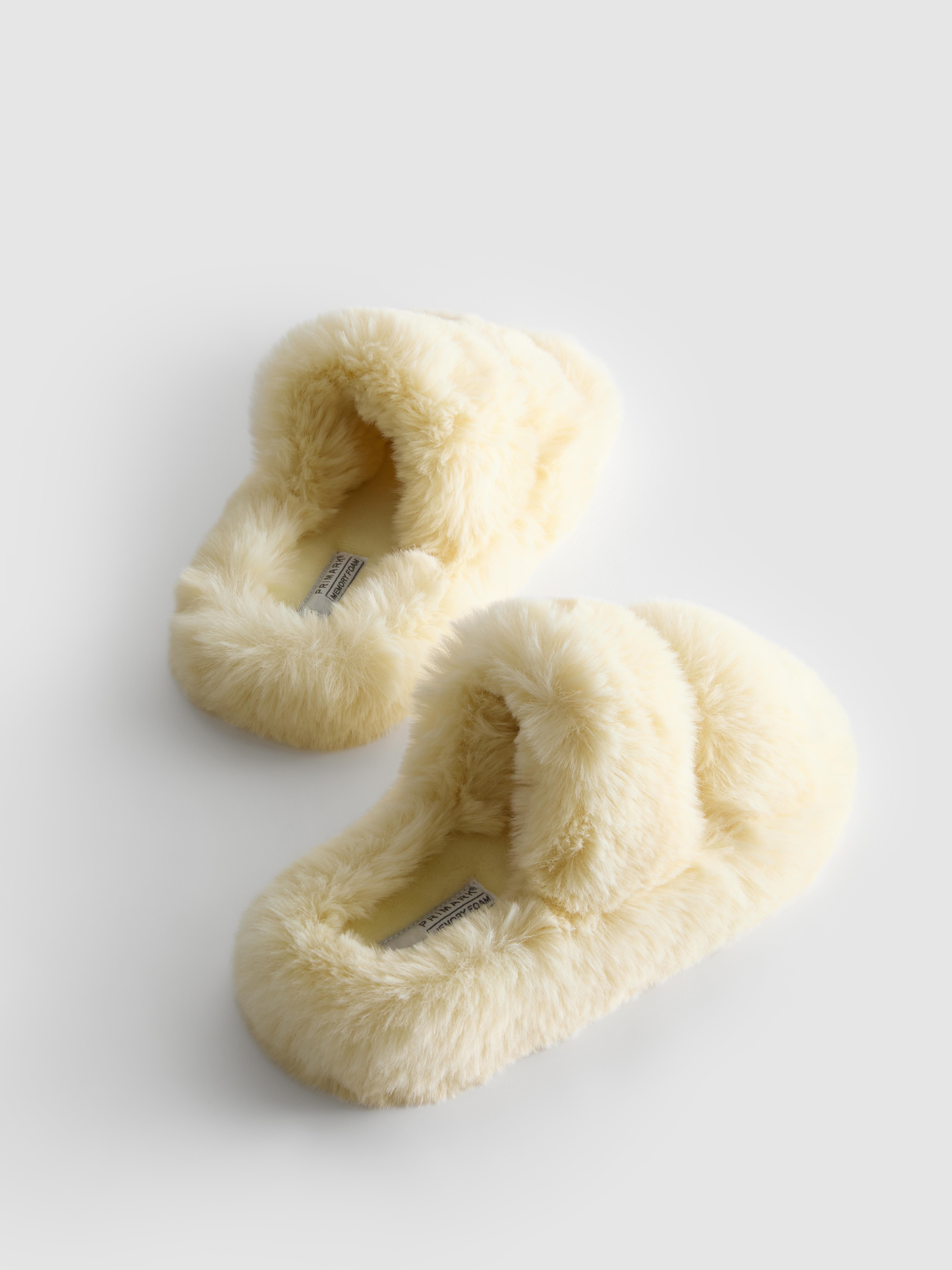 Women's Light Yellow Soft Strap Slippers