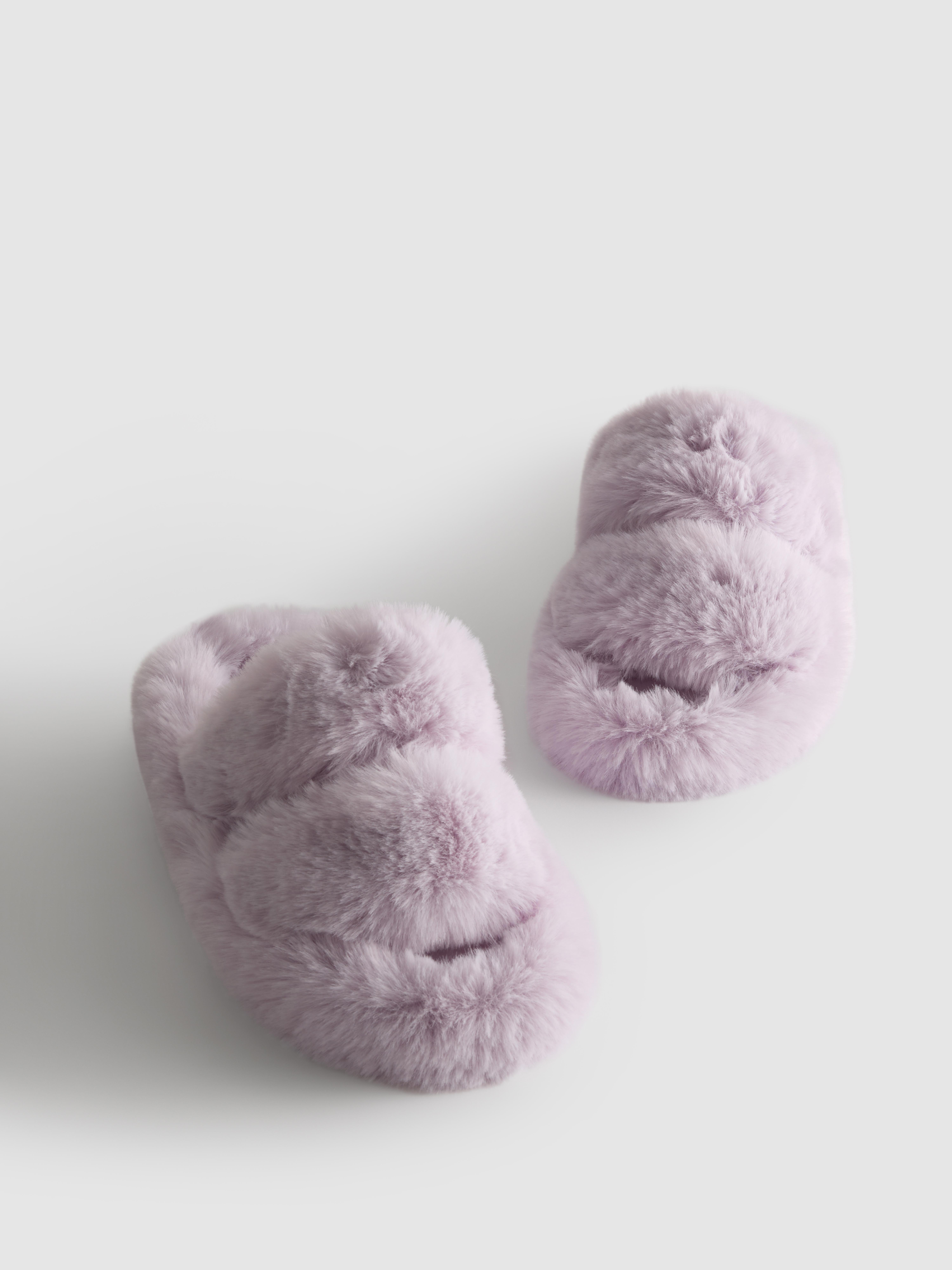 Women's Lavender Soft Strap Slippers