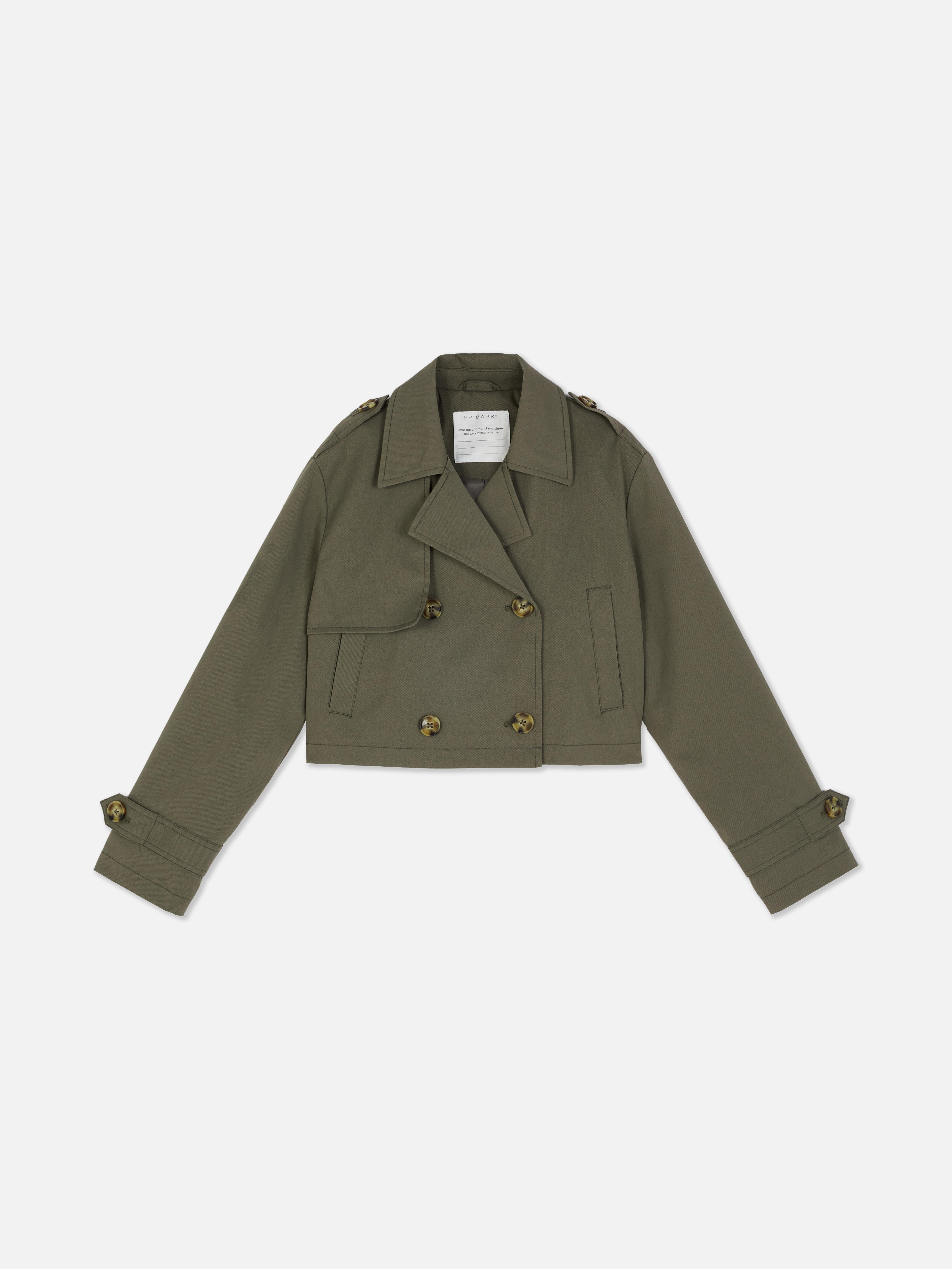 Gabardina curta assertoada