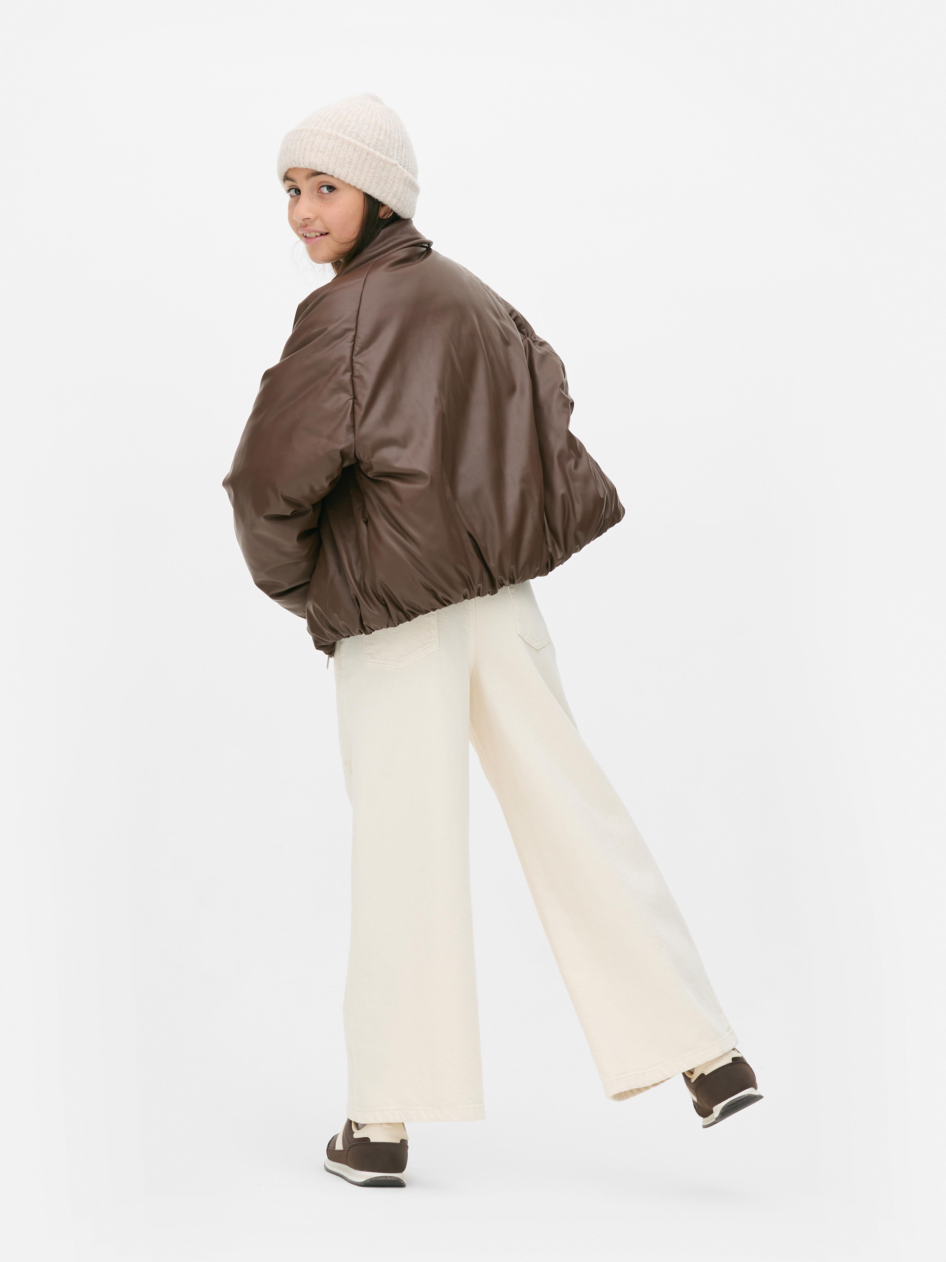 7-15 anni | Giacca in pelle sintetica con zip