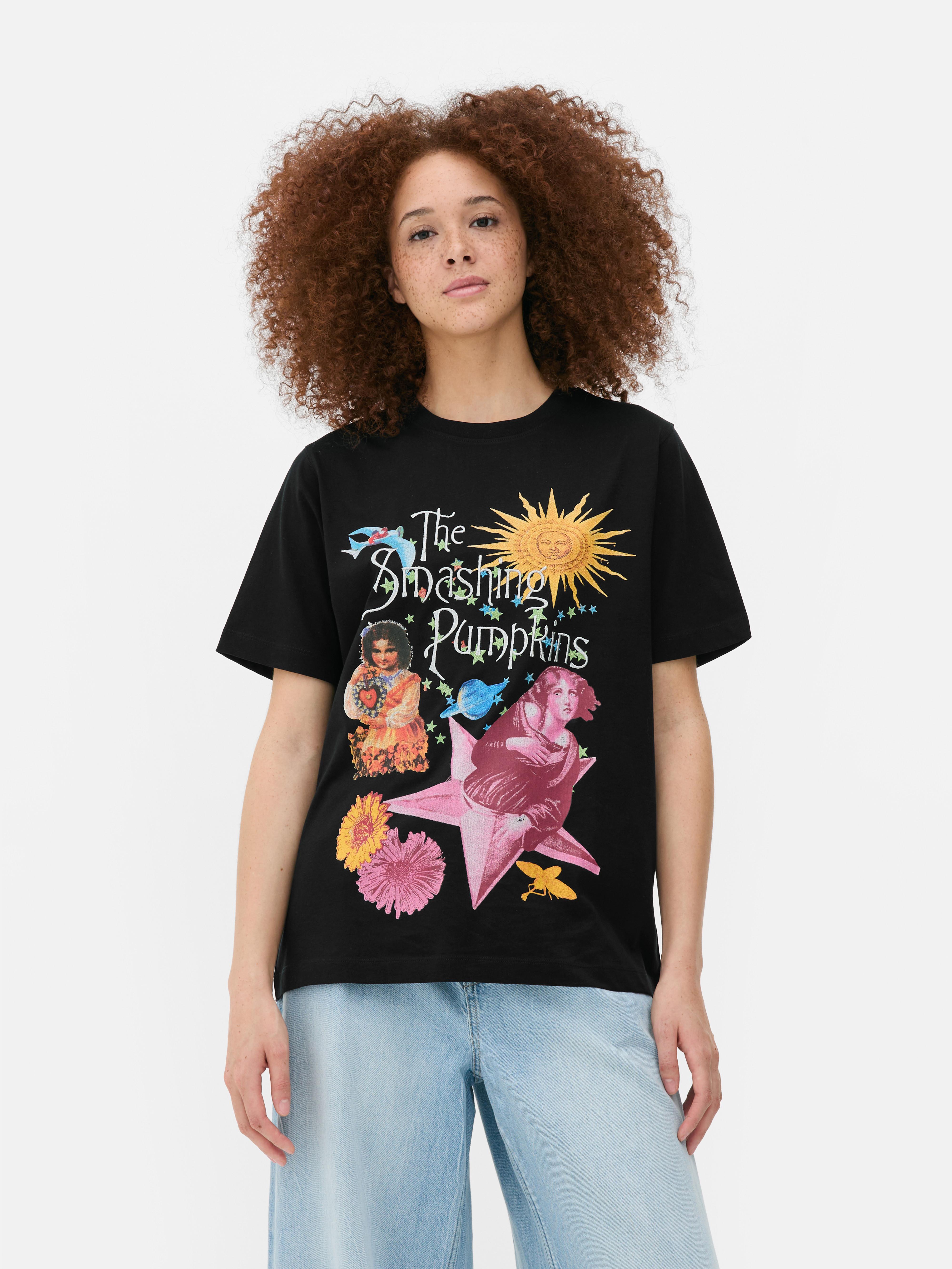 Women's Black The Smashing Pumpkins Graphic T-Shirt | Primark