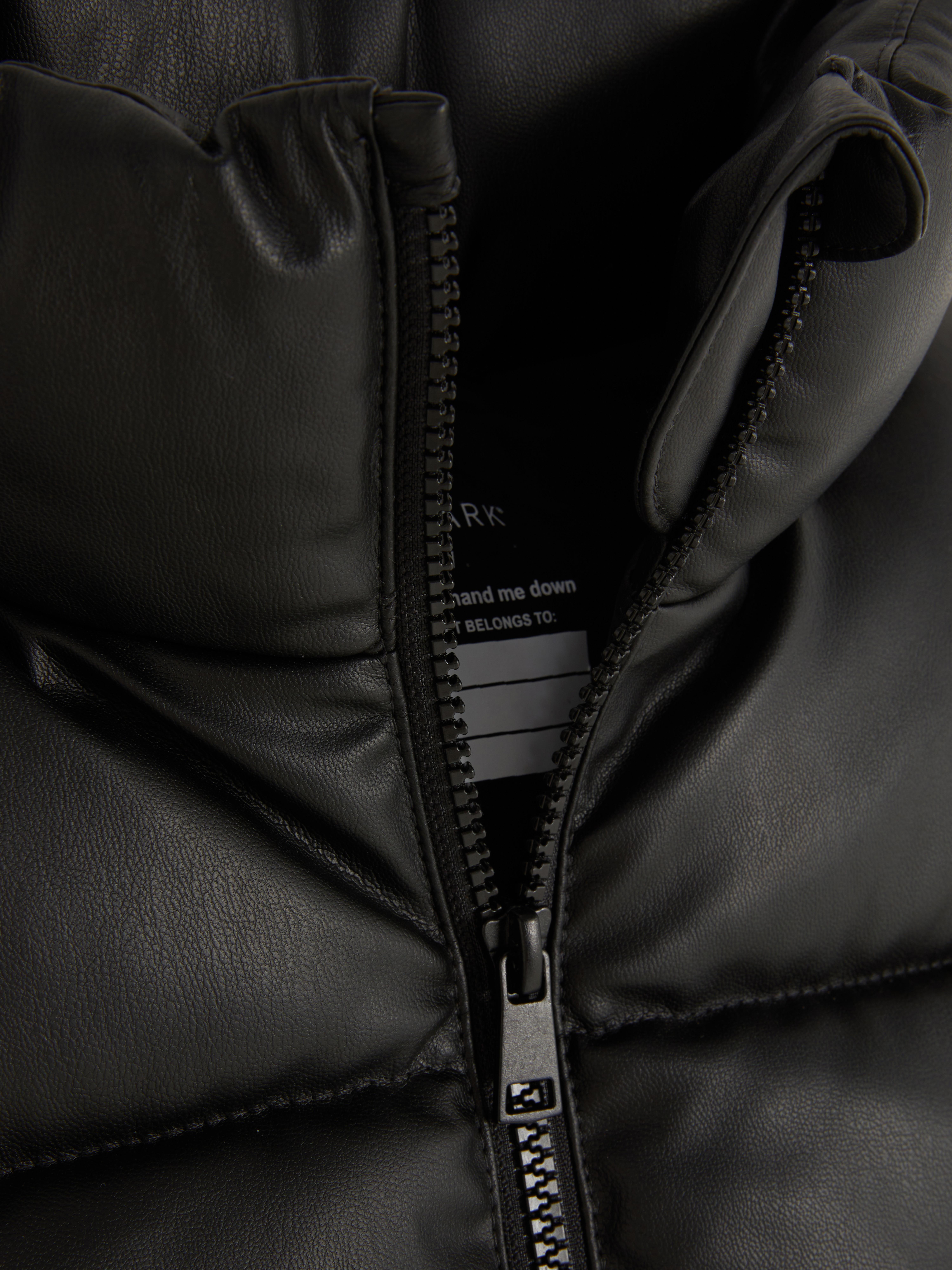 7-15yrs | Faux Leather Zip-Up Vest