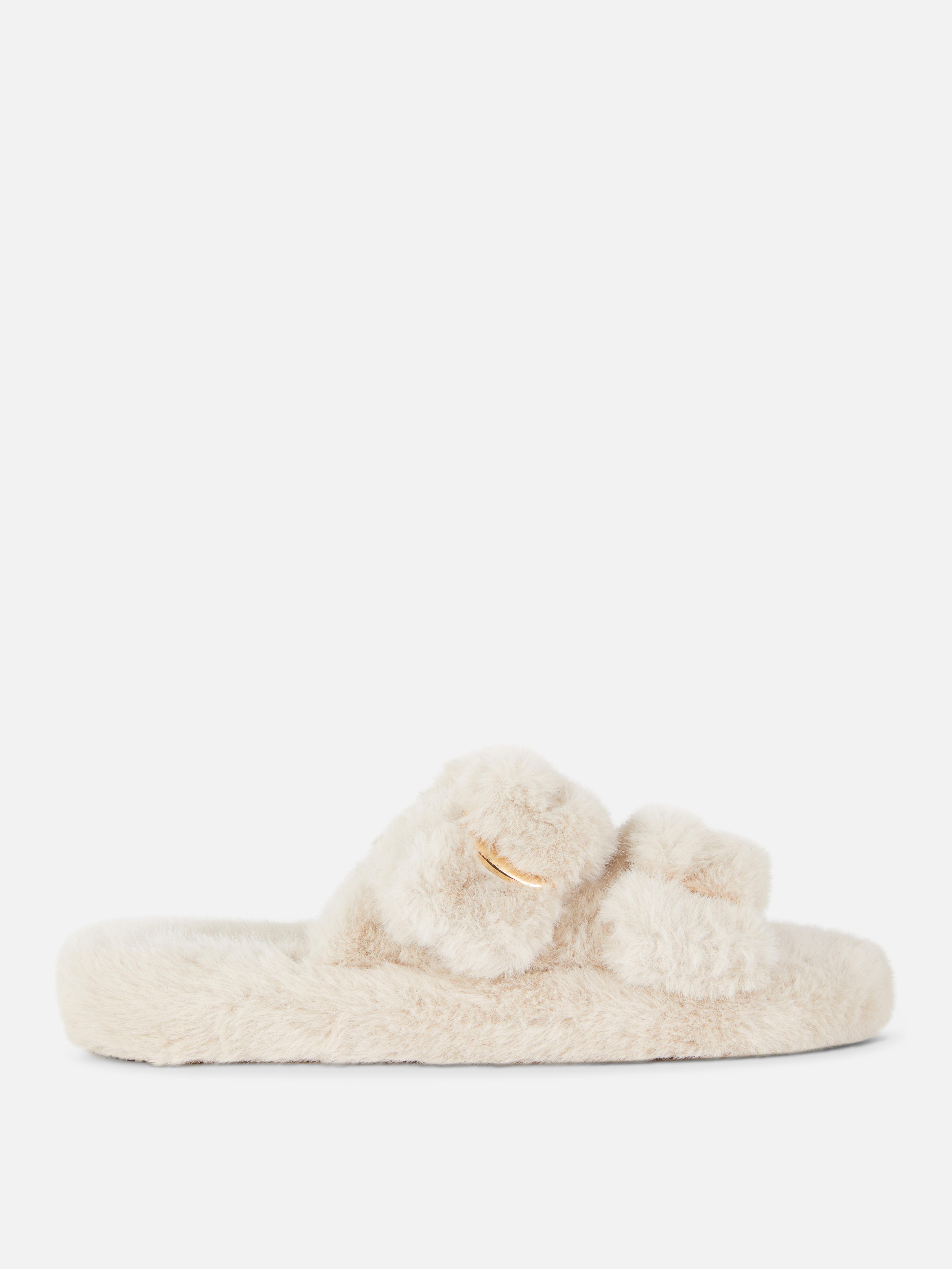 Fur Strap Slippers