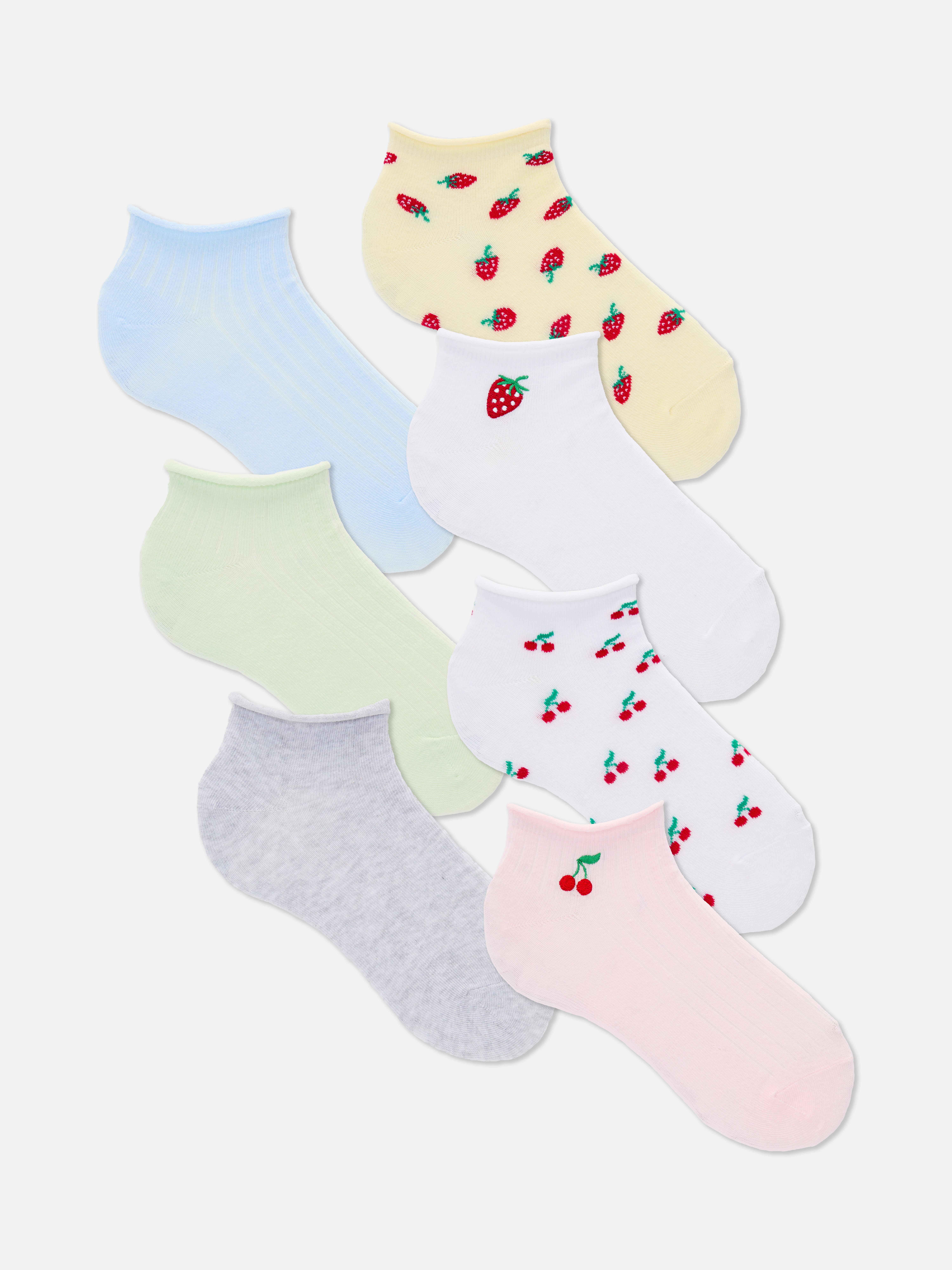 7pk Patterned Trainer Socks