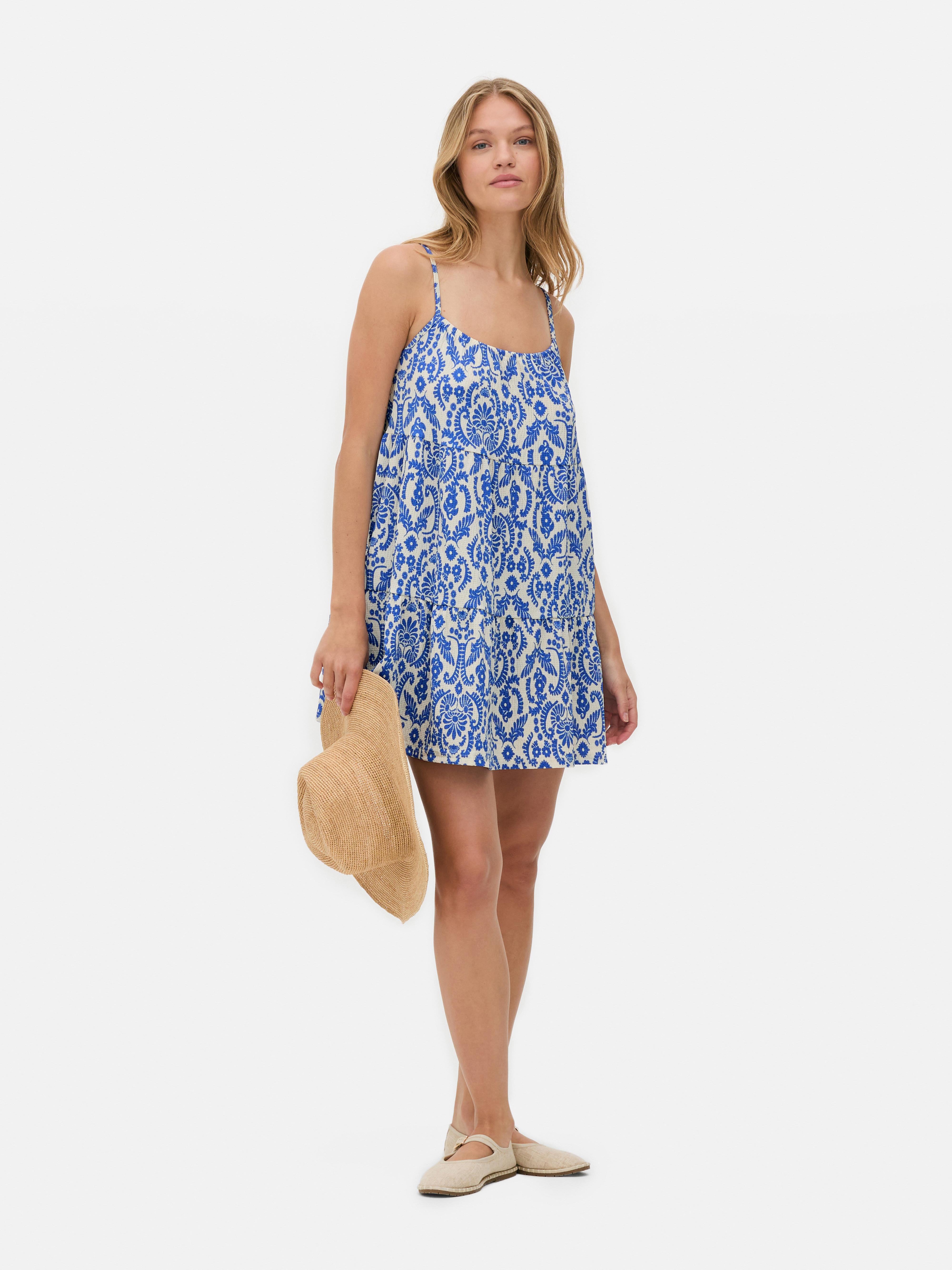 Tiered Strappy Mini Dress