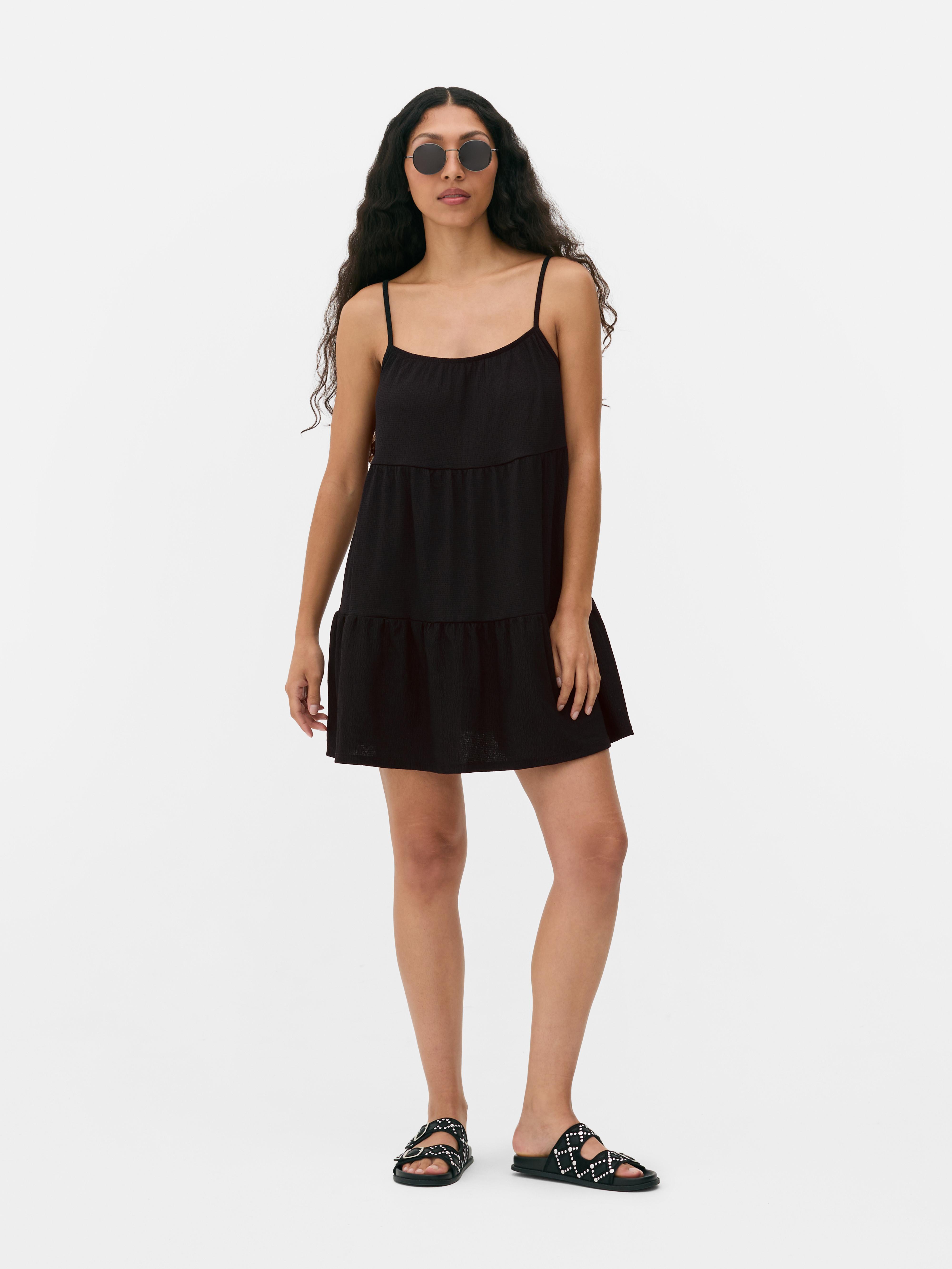 Tiered Strappy Mini Dress