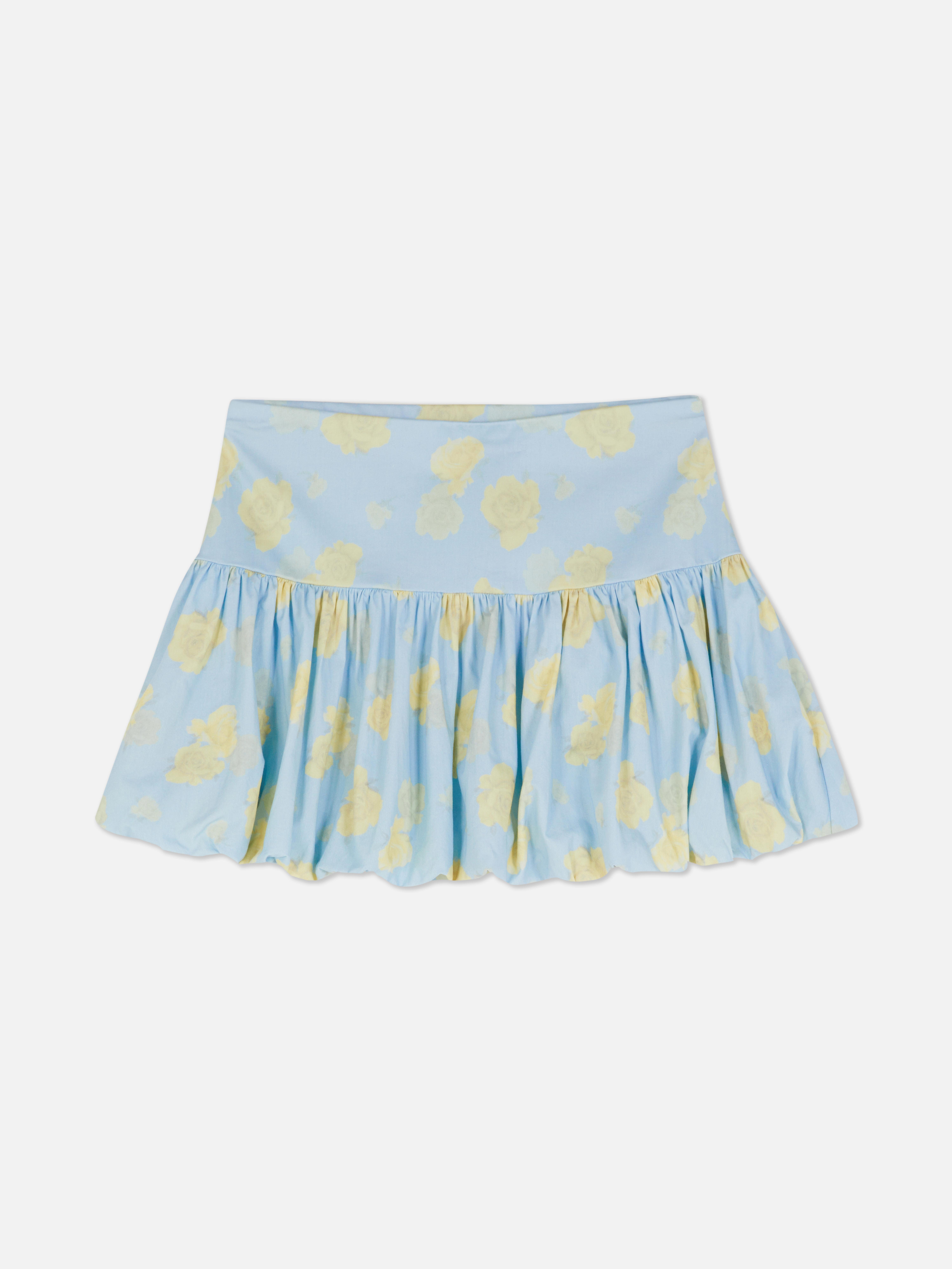 Mini-jupe bouffante imprimée à coordonner