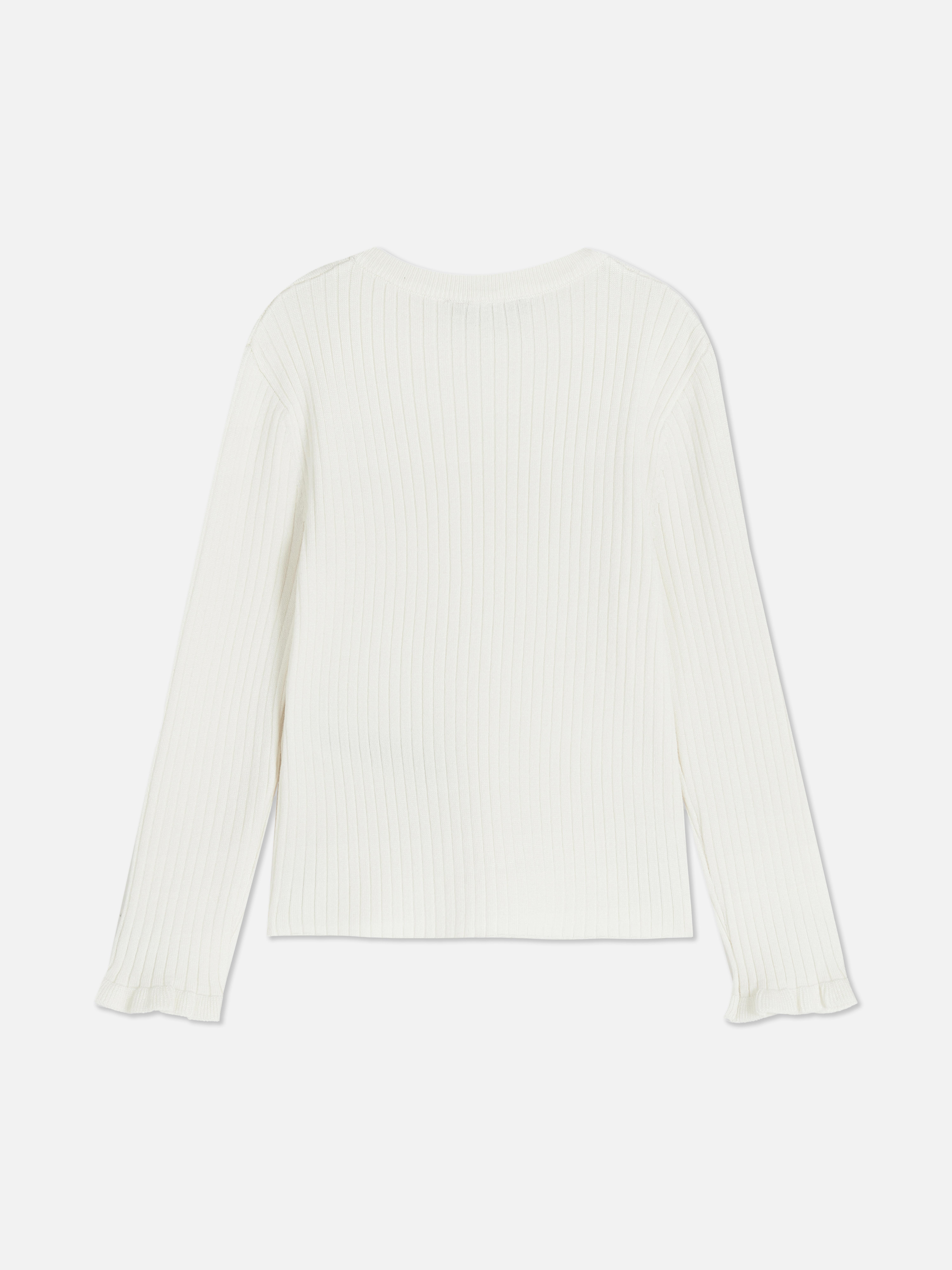 1,5–8 Jahre | Gerippter Pullover mit Rüschen