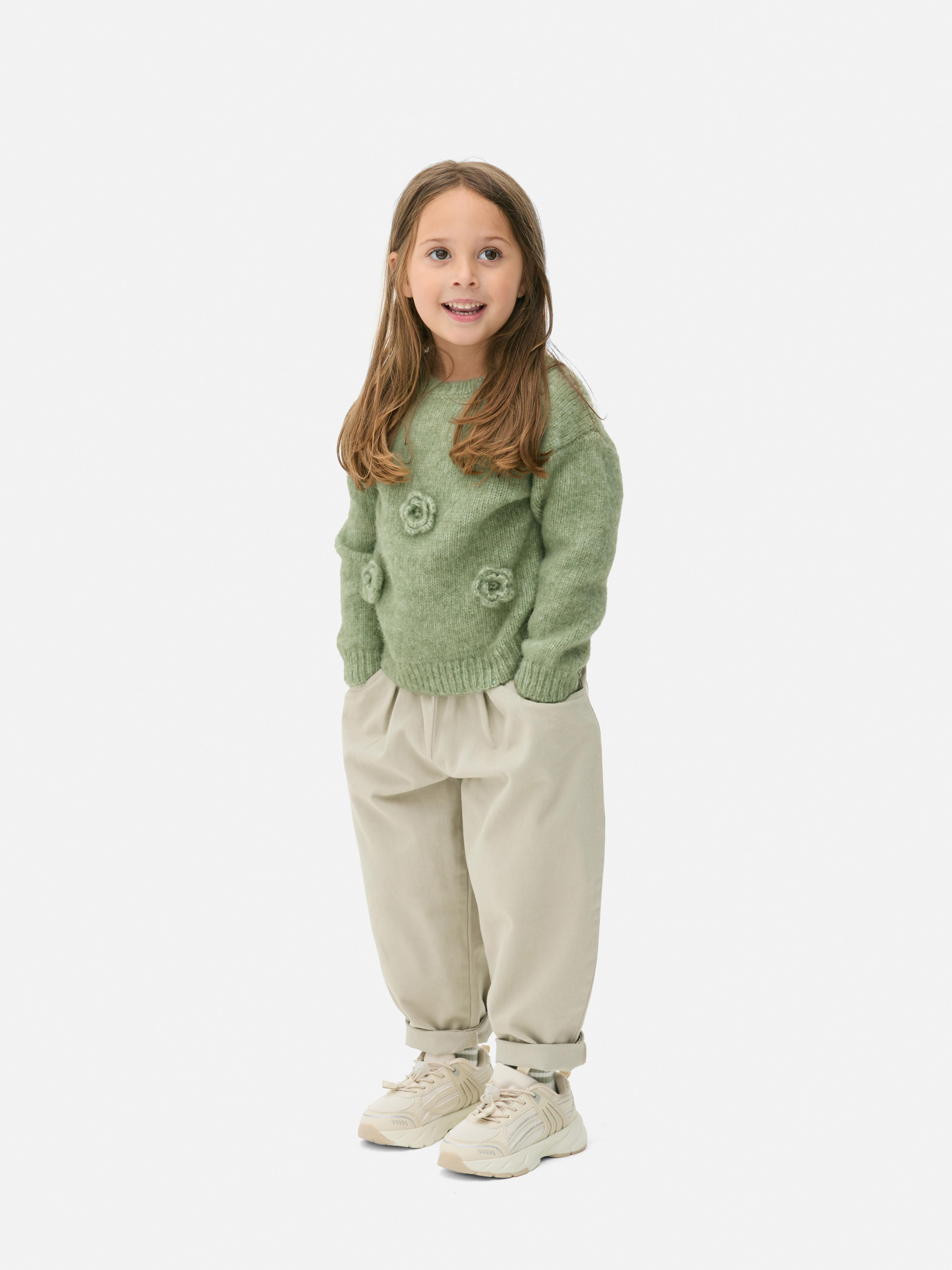 1,5-7 jr | Trui met bloemenappliqué