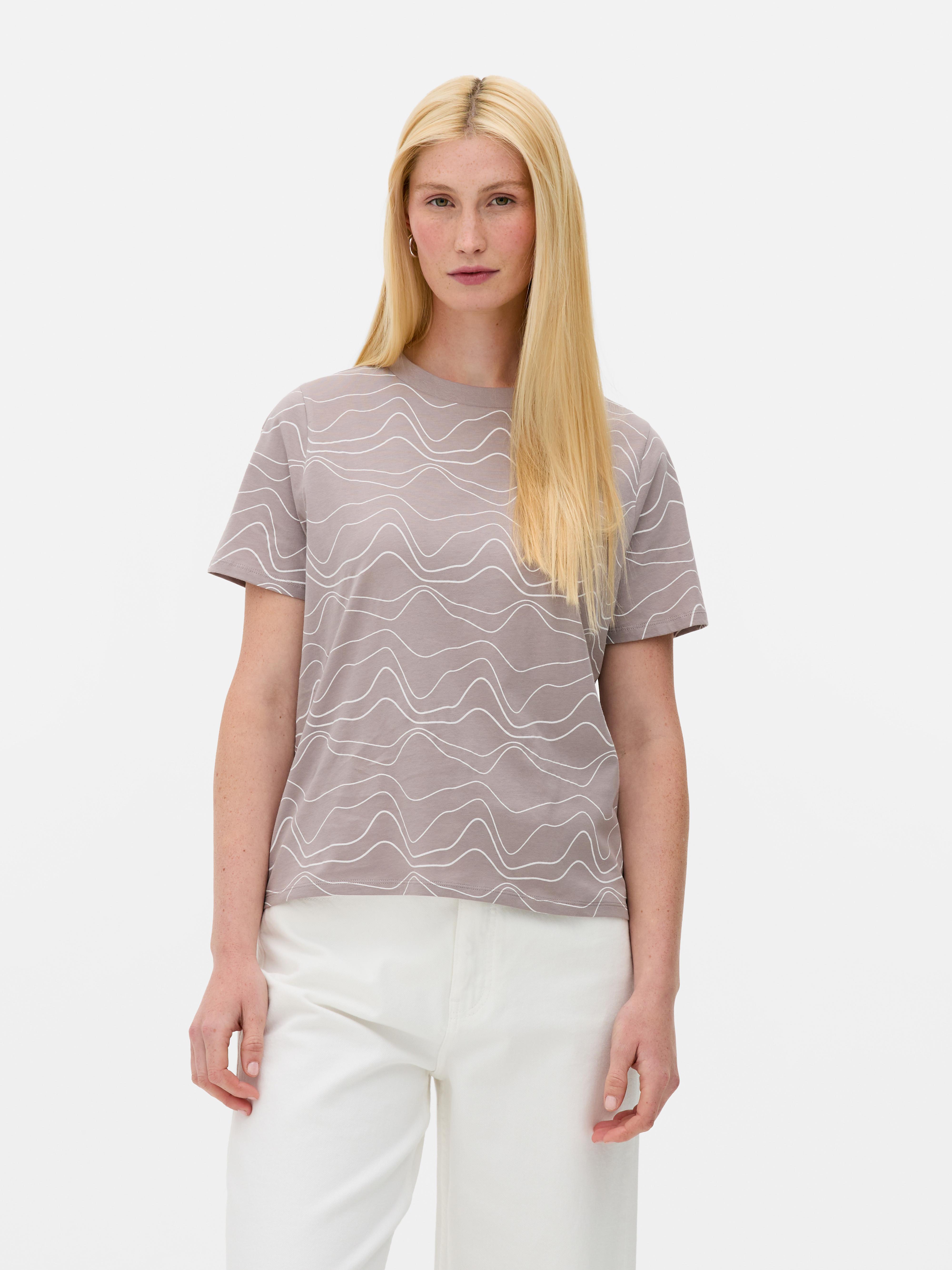 Katoenen T-shirt met all-over print