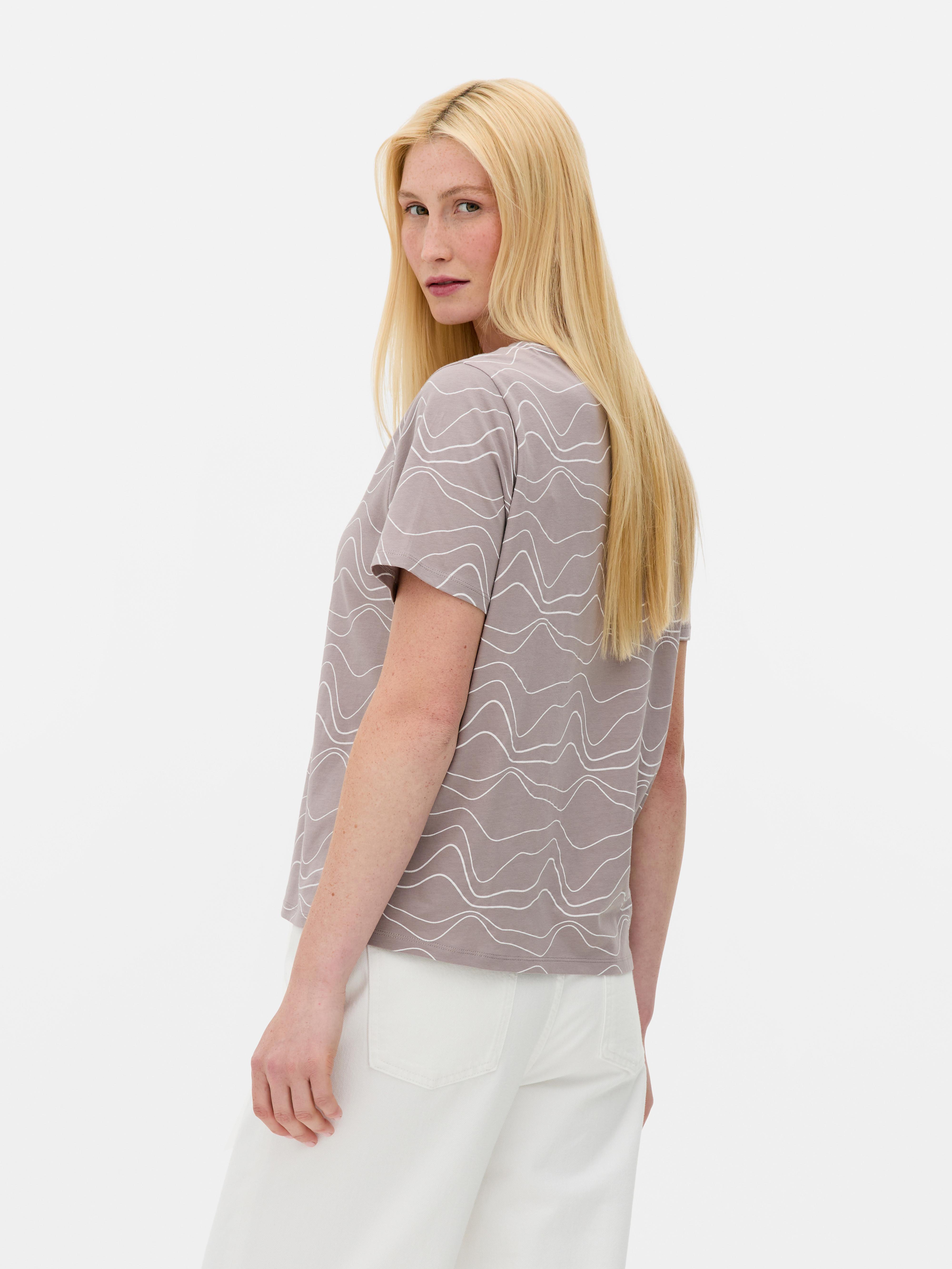 Katoenen T-shirt met all-over print