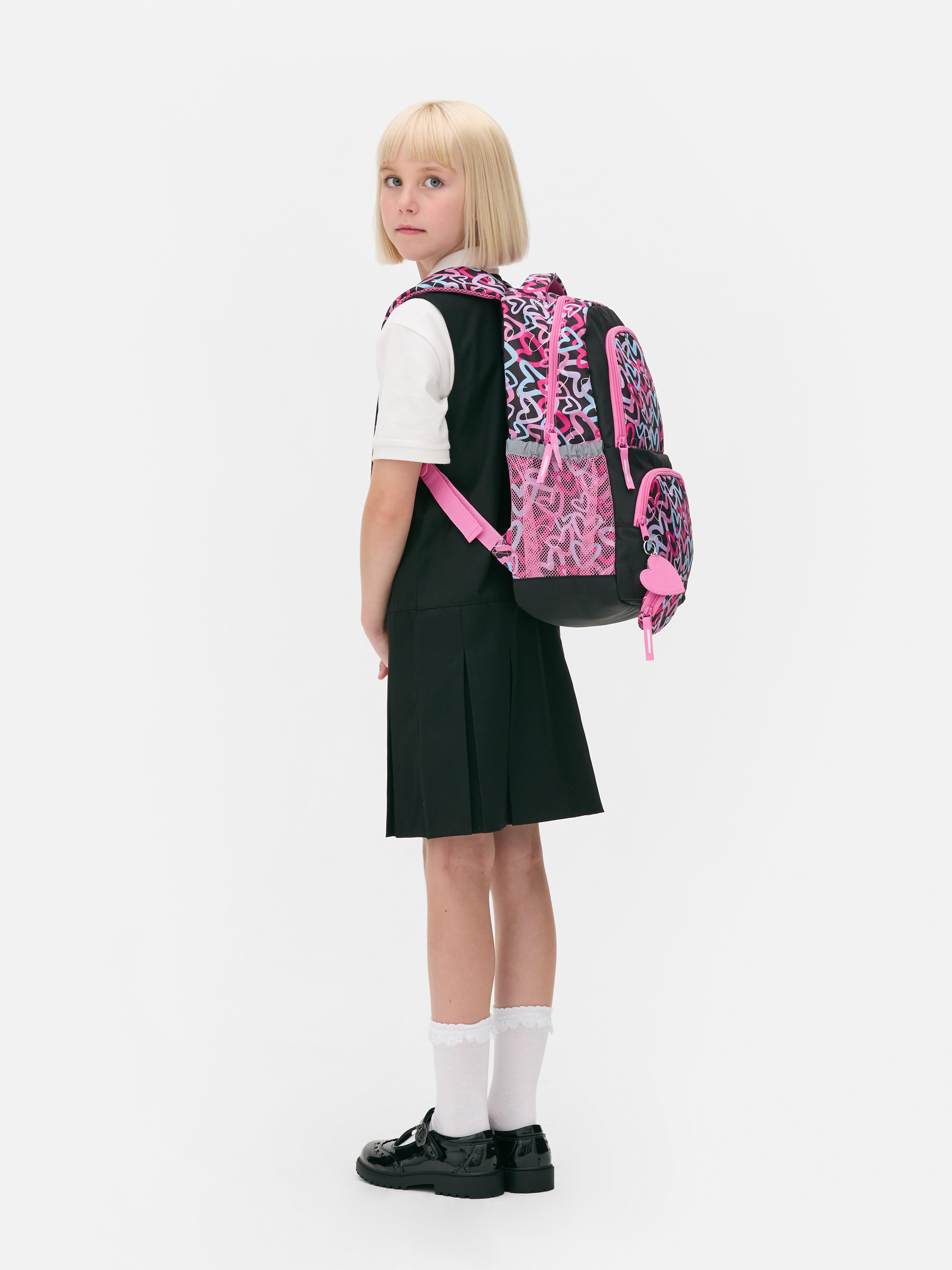 Heart Mesh Pocket Backpack