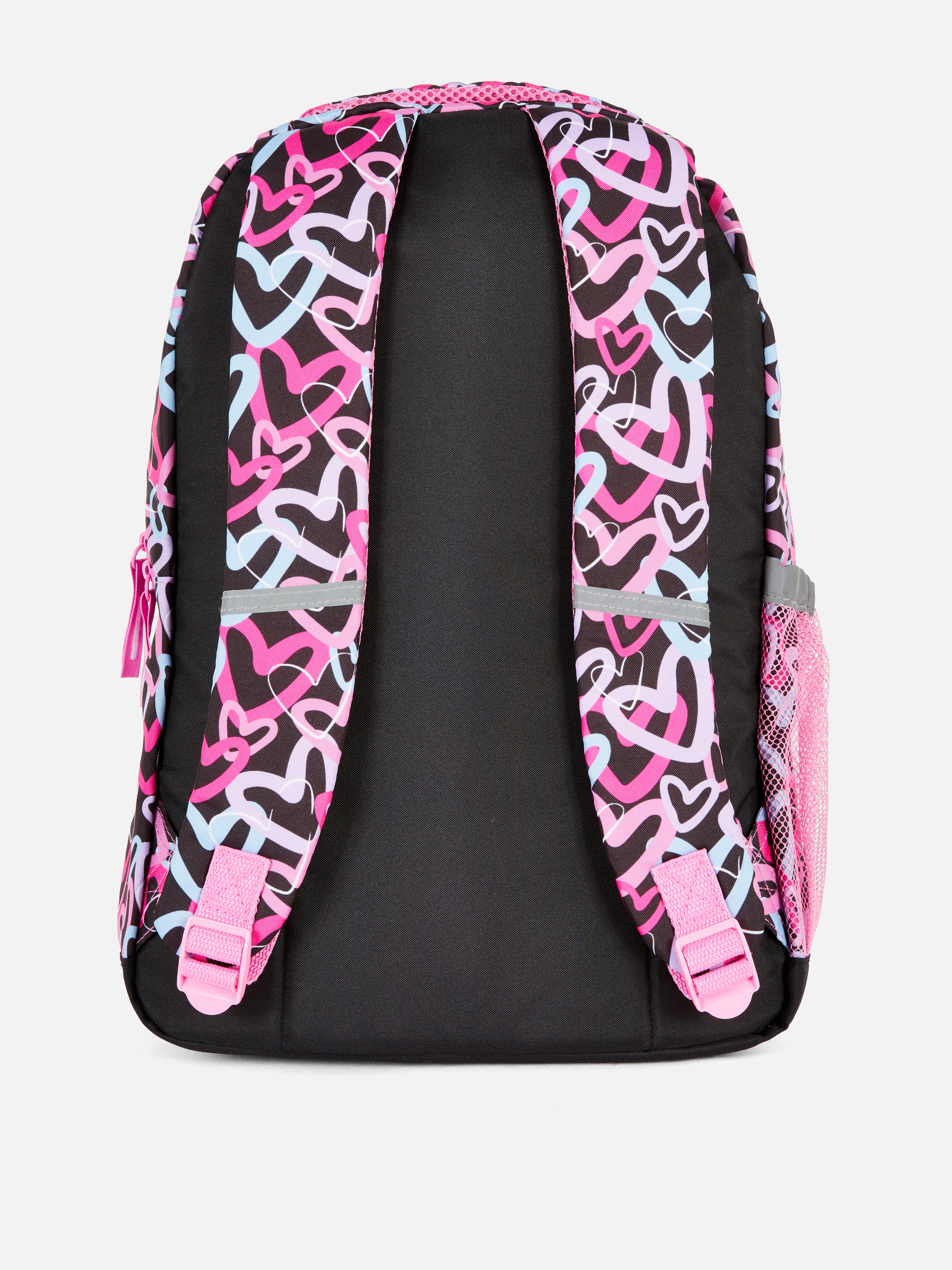 Mochila bolso malha padrão corações