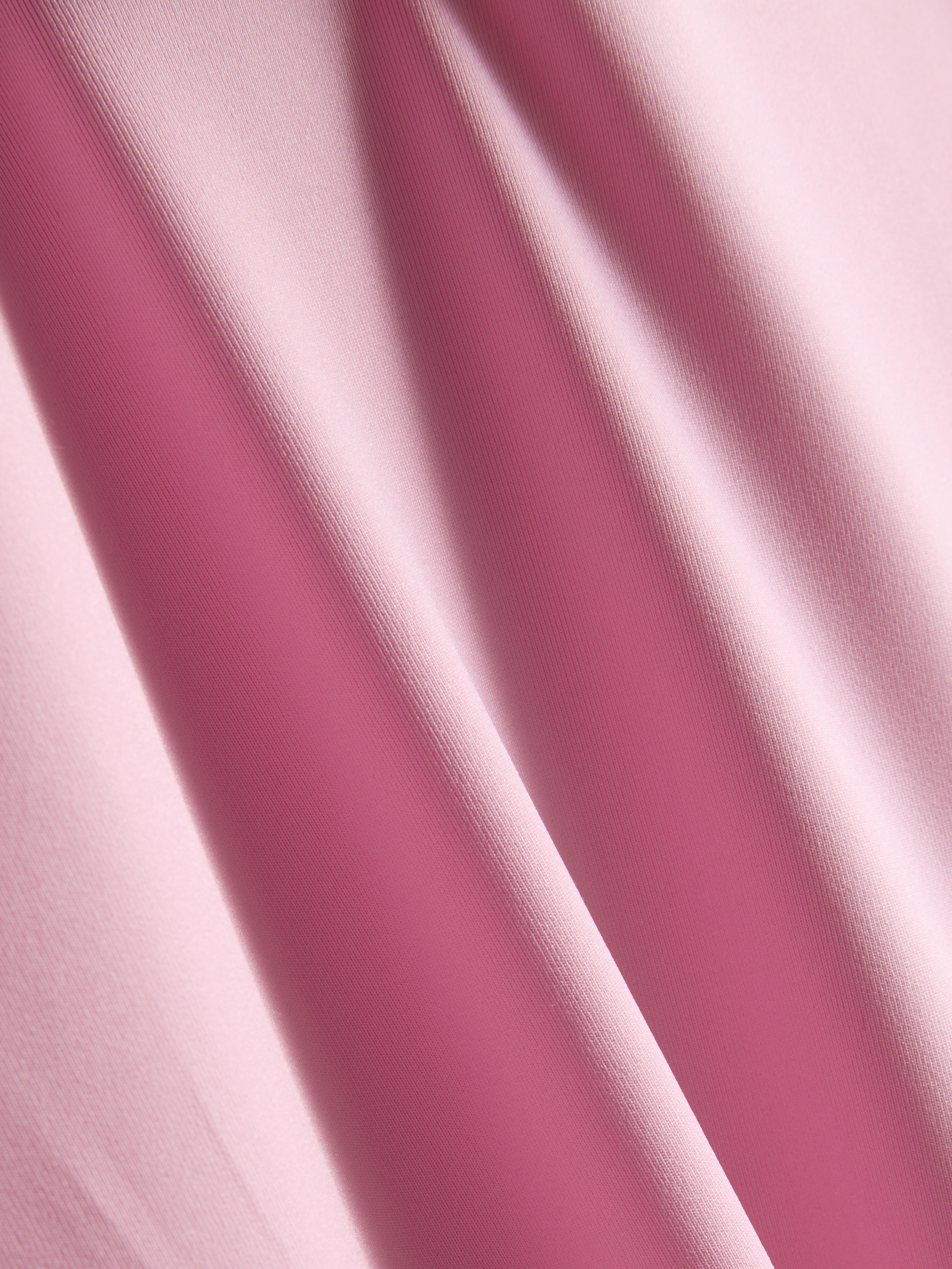 Women's Pink Curved Hem Performance Tee