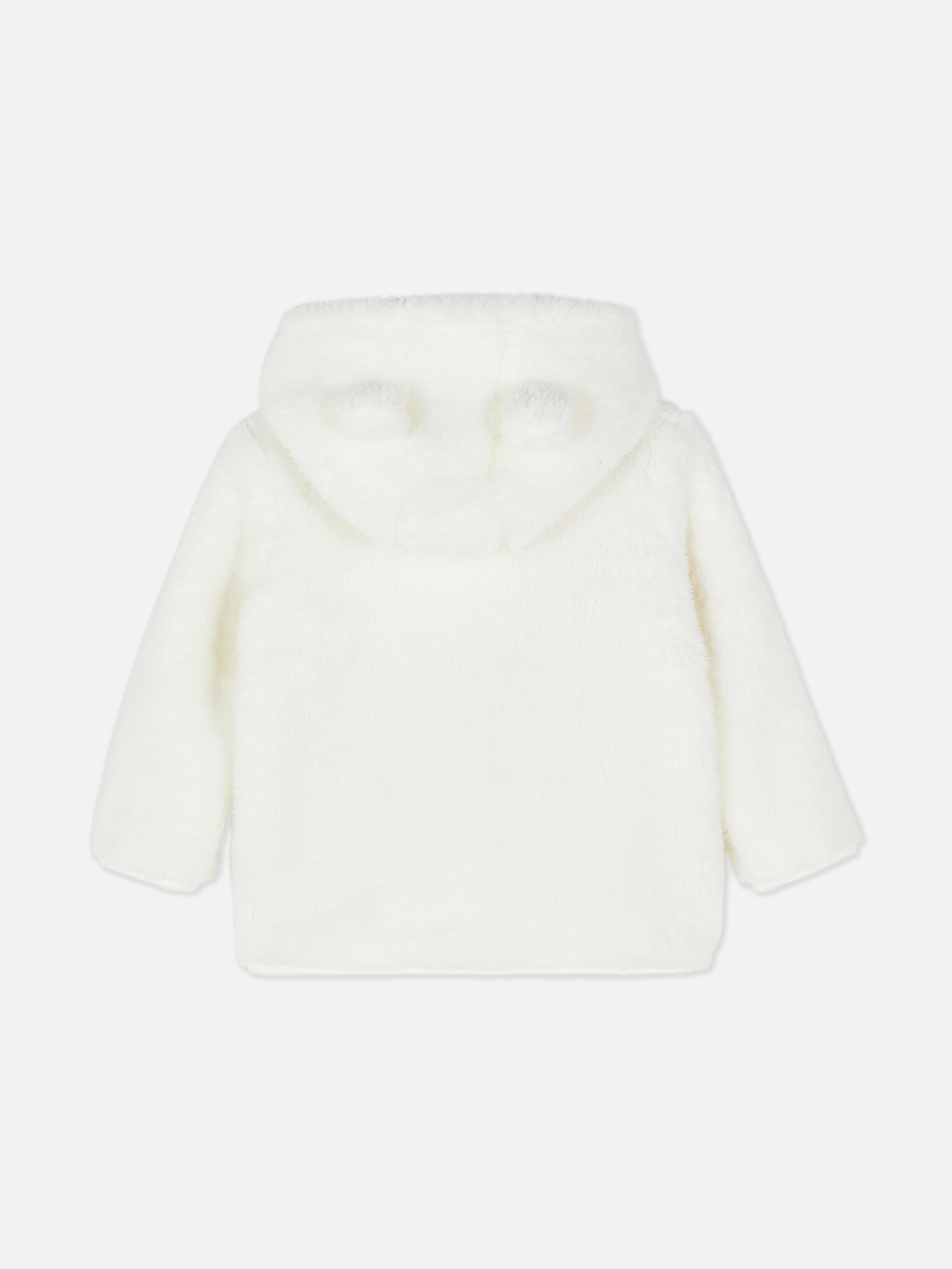 Flauschige Jacke mit Reißverschluss