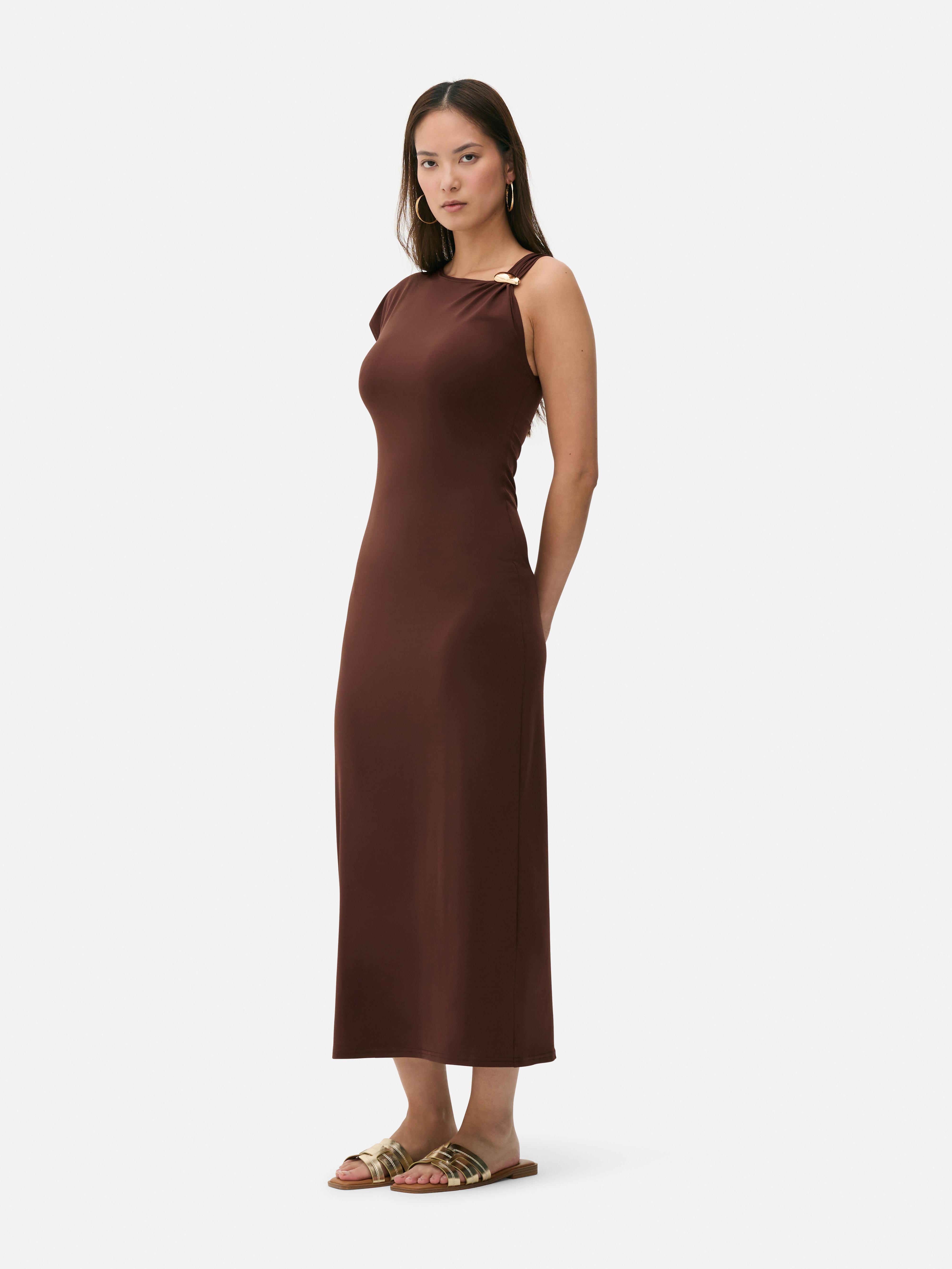 Hardware Detail Maxi Dress