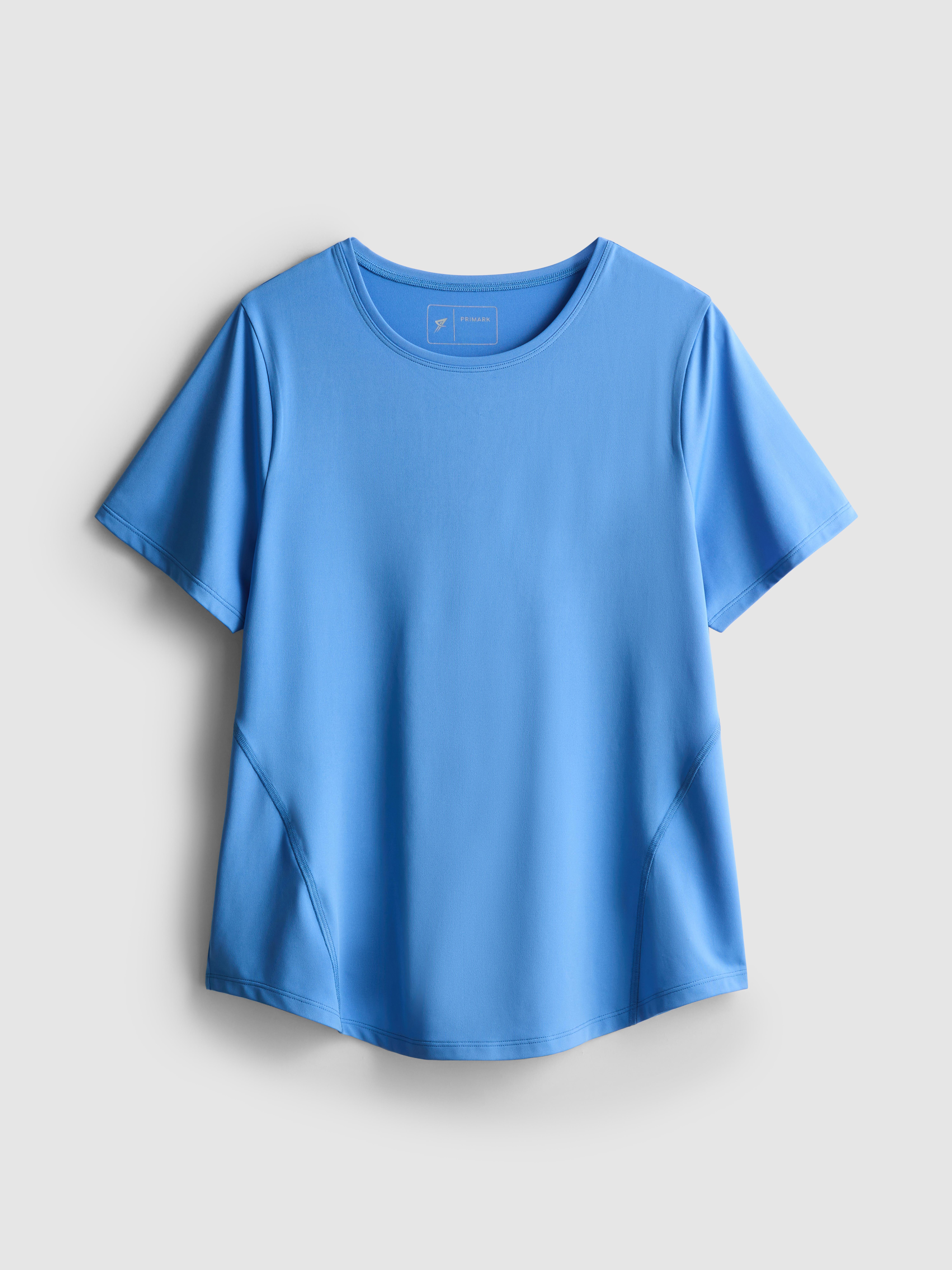 Basic sport-T-shirt met ronde hals