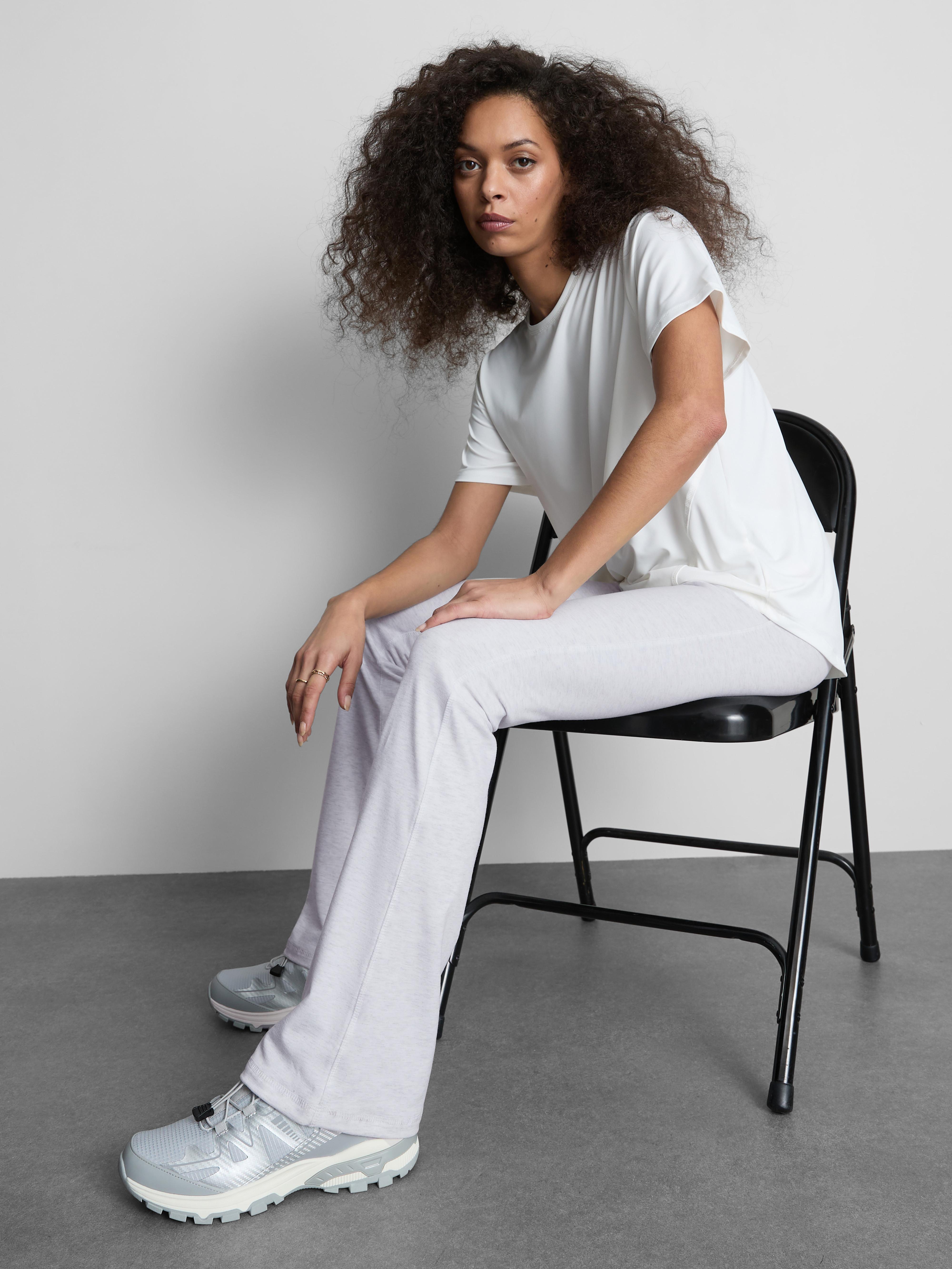 Yogalegging met omvouwbare tailleband