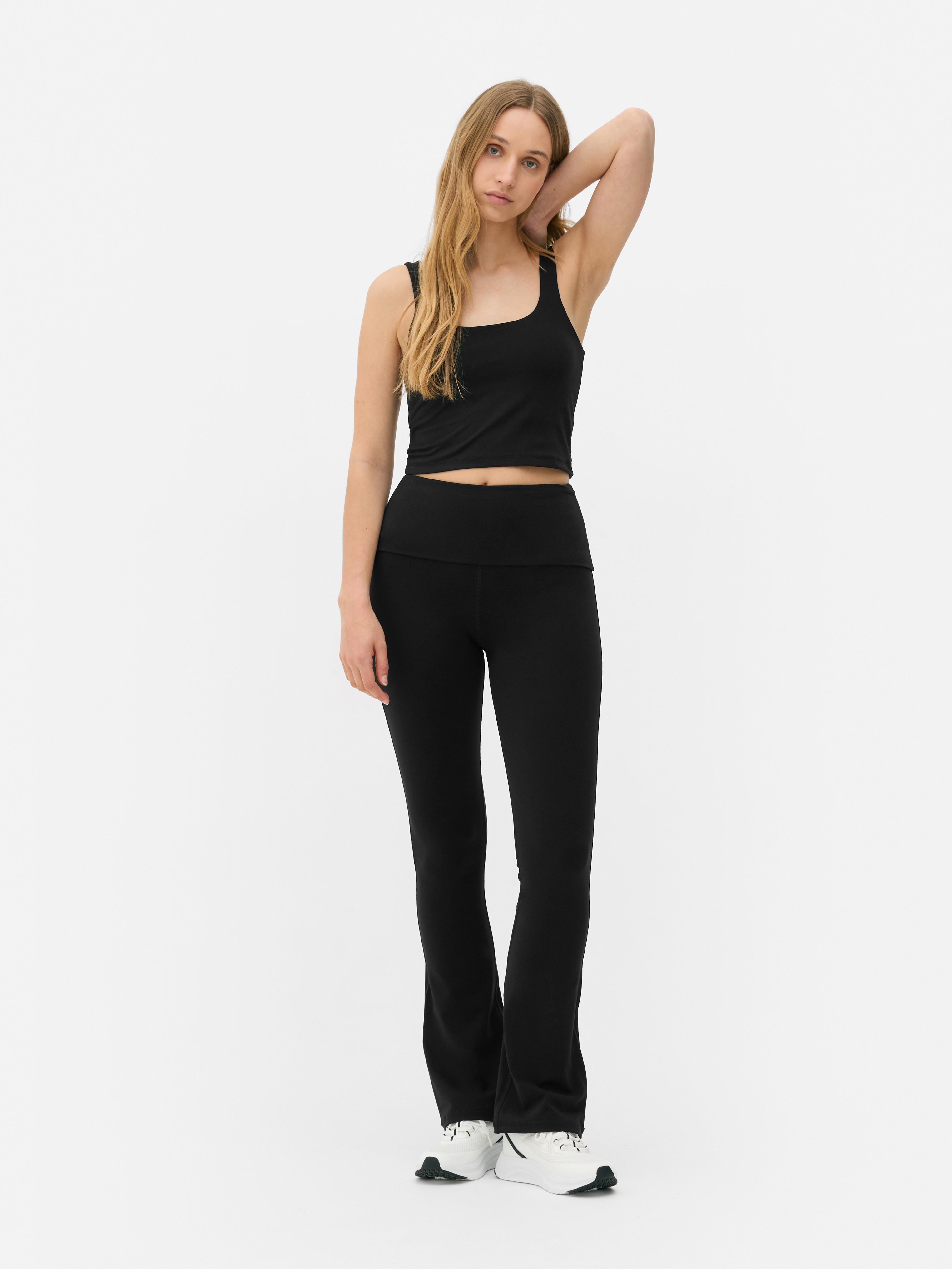 Legging de yoga à taille repliable