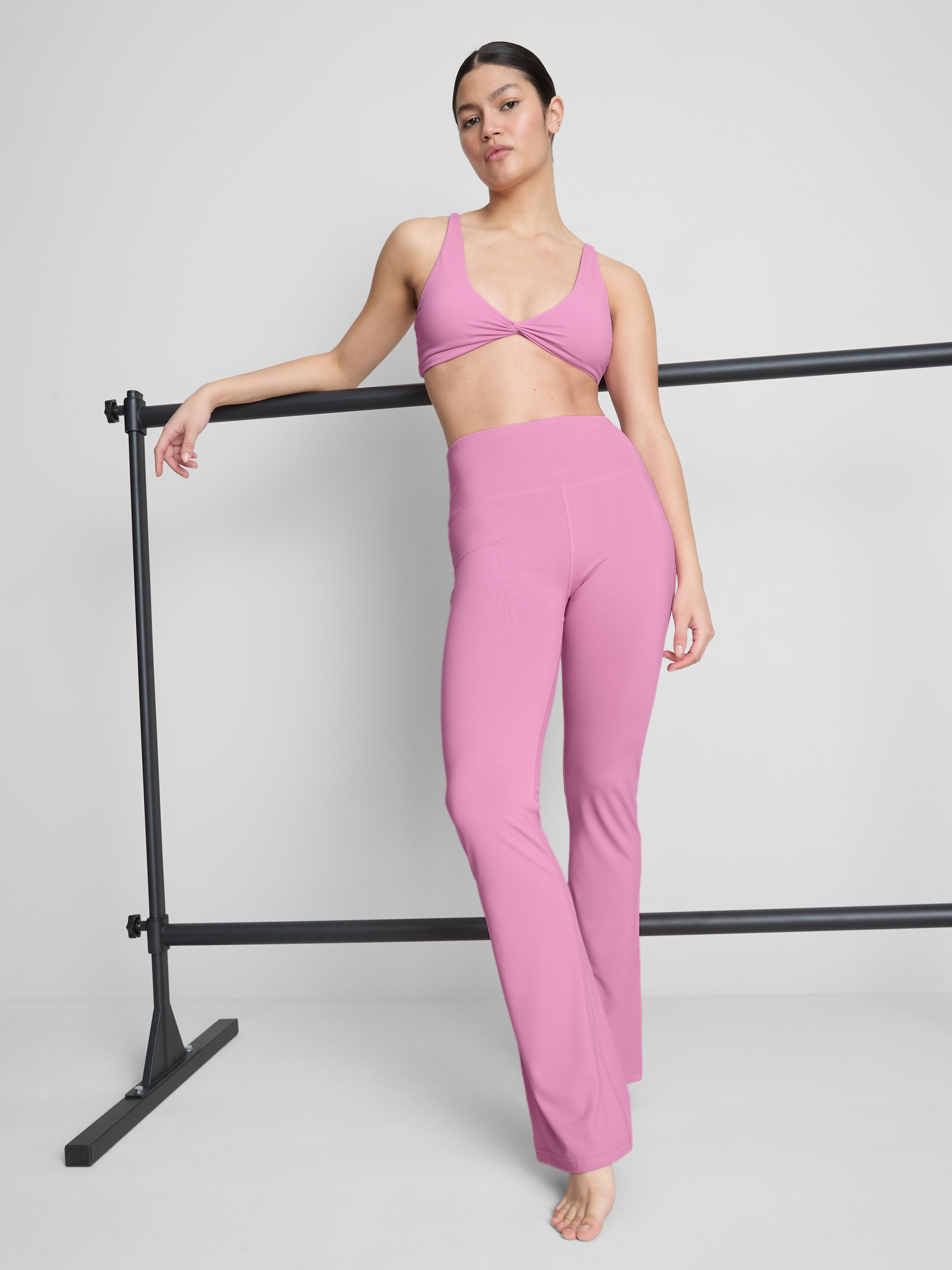 Women's Light Pink High-Waisted Yoga Leggings