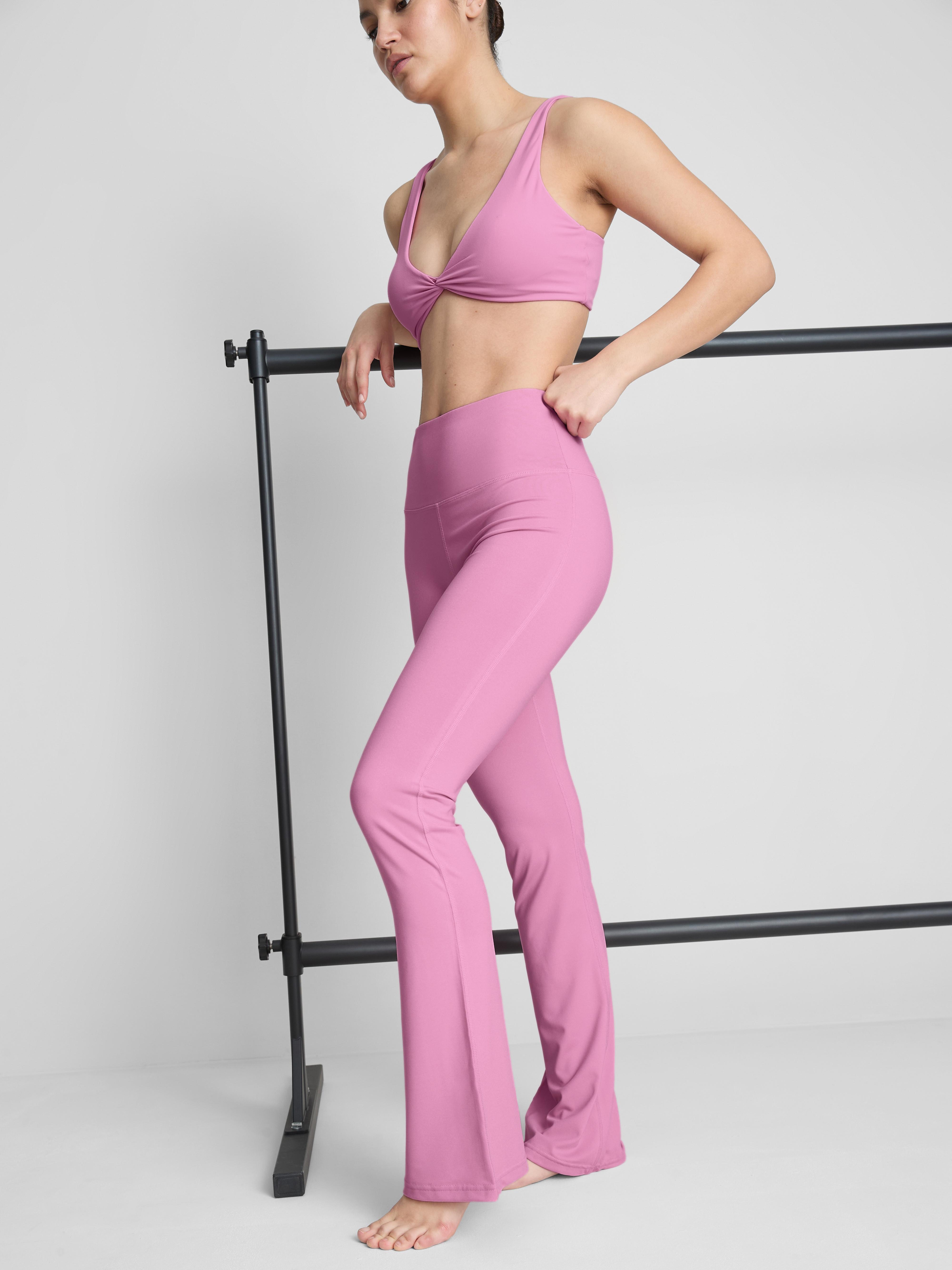 Women's Light Pink High-Waisted Yoga Leggings