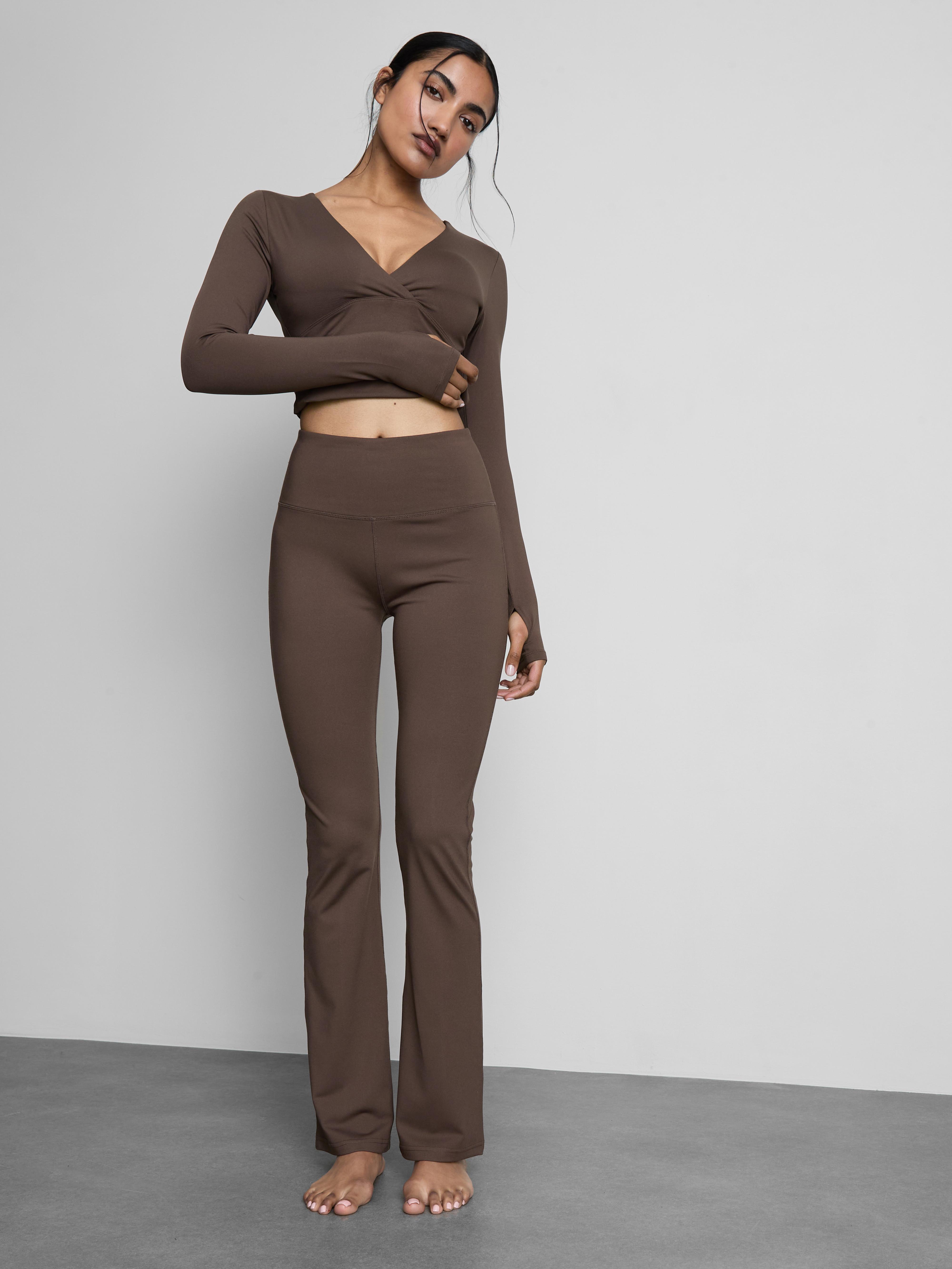 Women's Chocolate High-Waisted Yoga Leggings