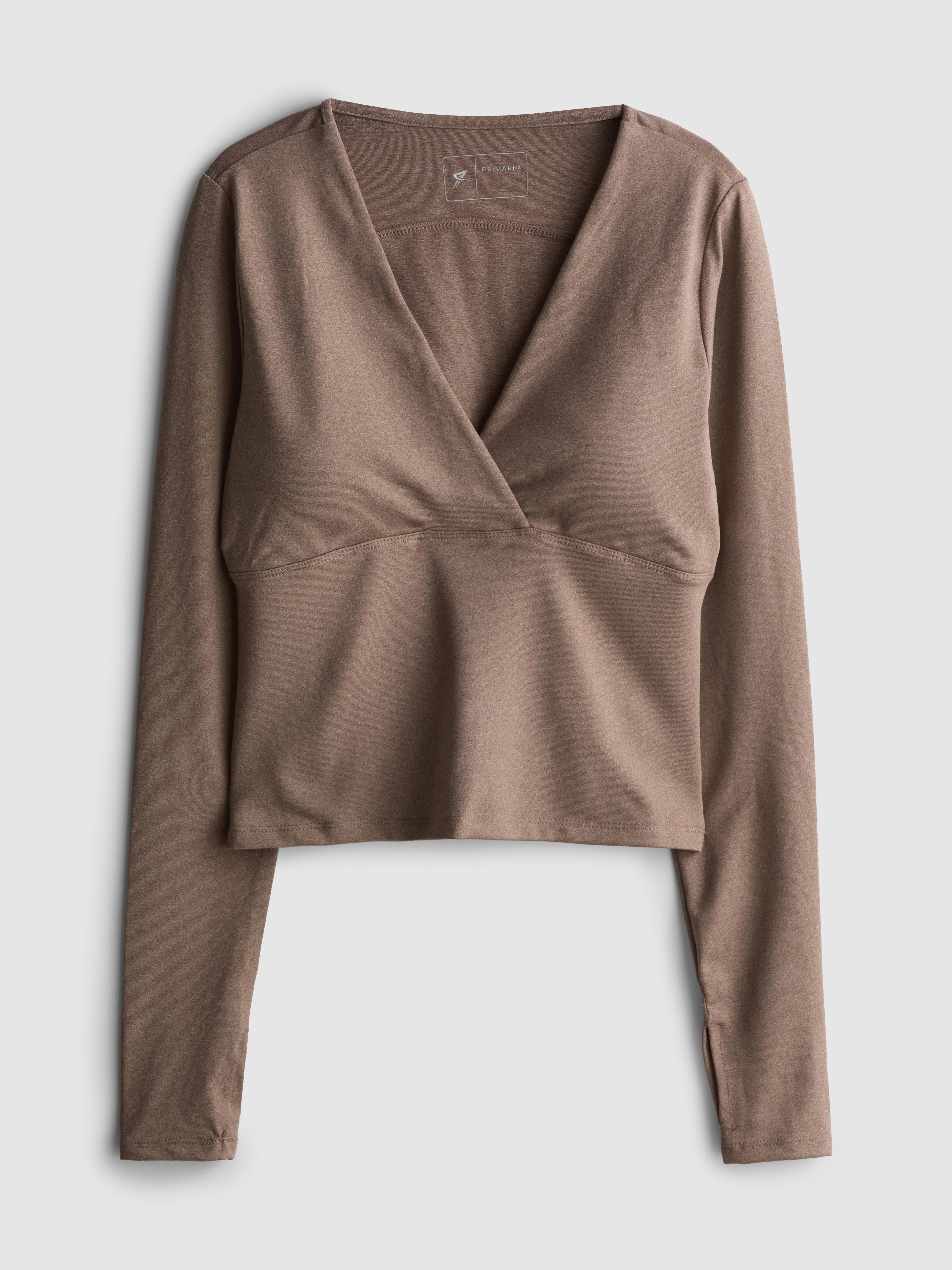 Haut de yoga à col en V