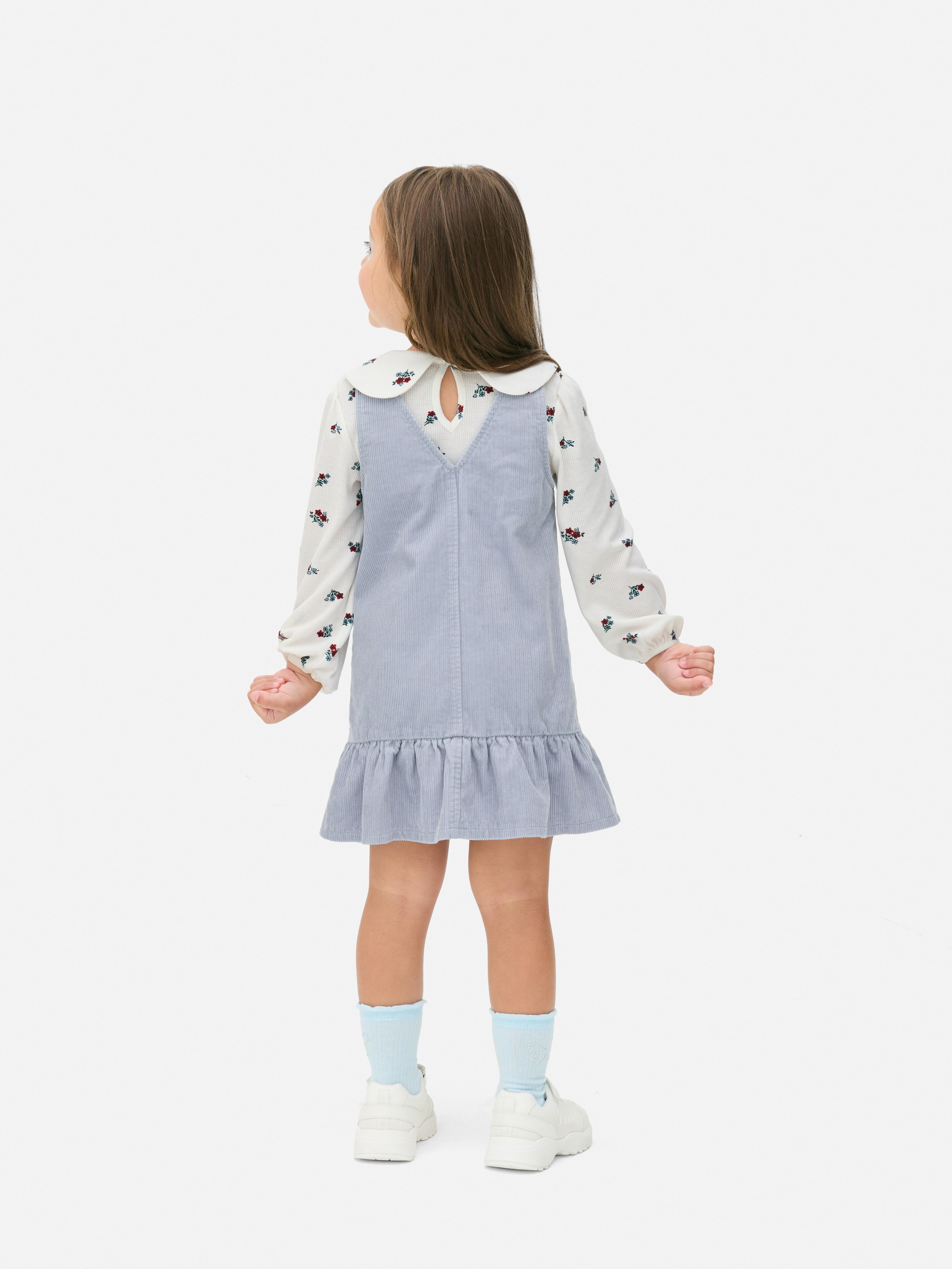 1,5–8 Jahre | T-Shirt mit Kragen und Trägerkleid aus Cord
