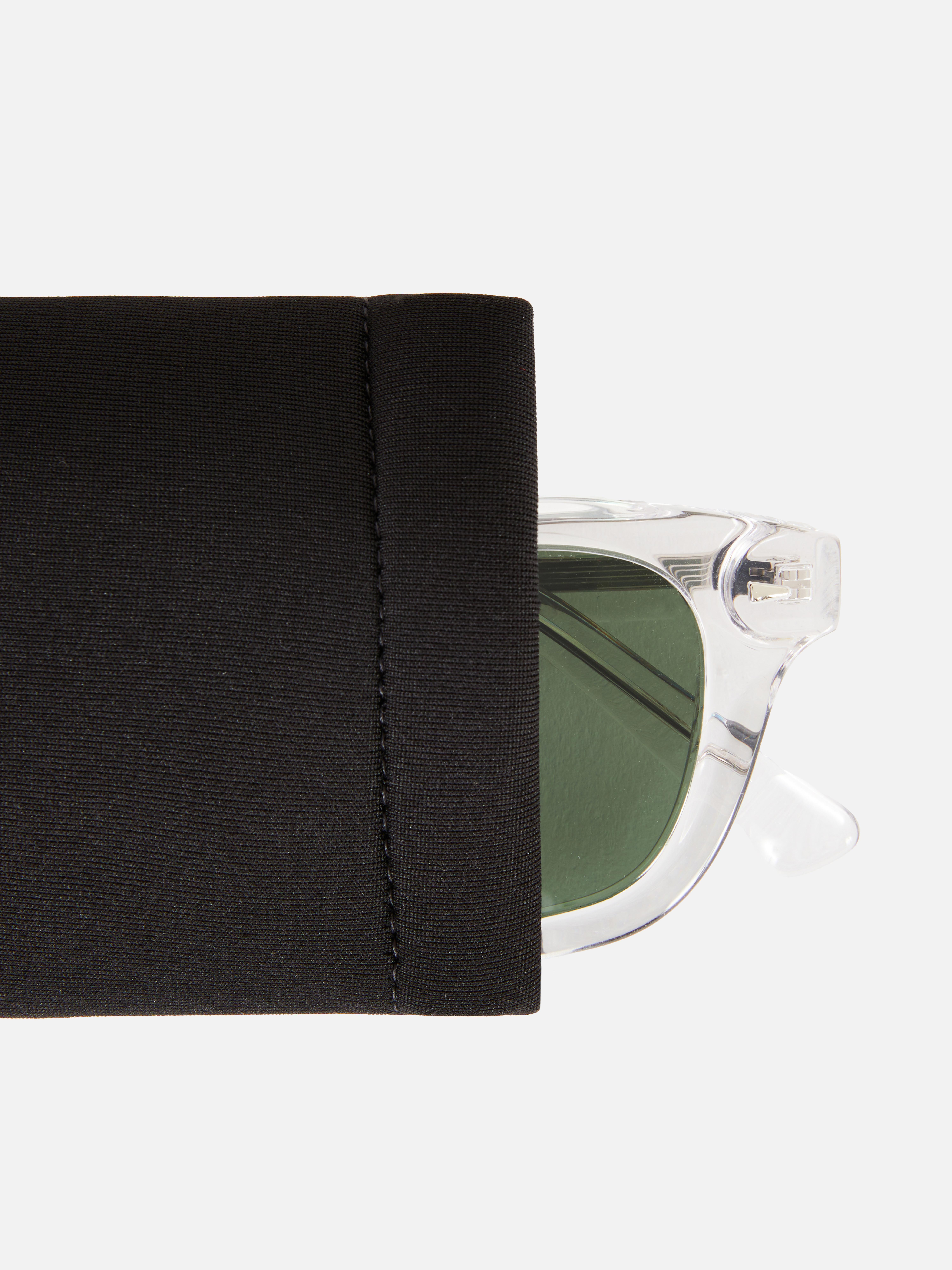 Eckige „Kem“ Sonnenbrille mit dicker Fassung
