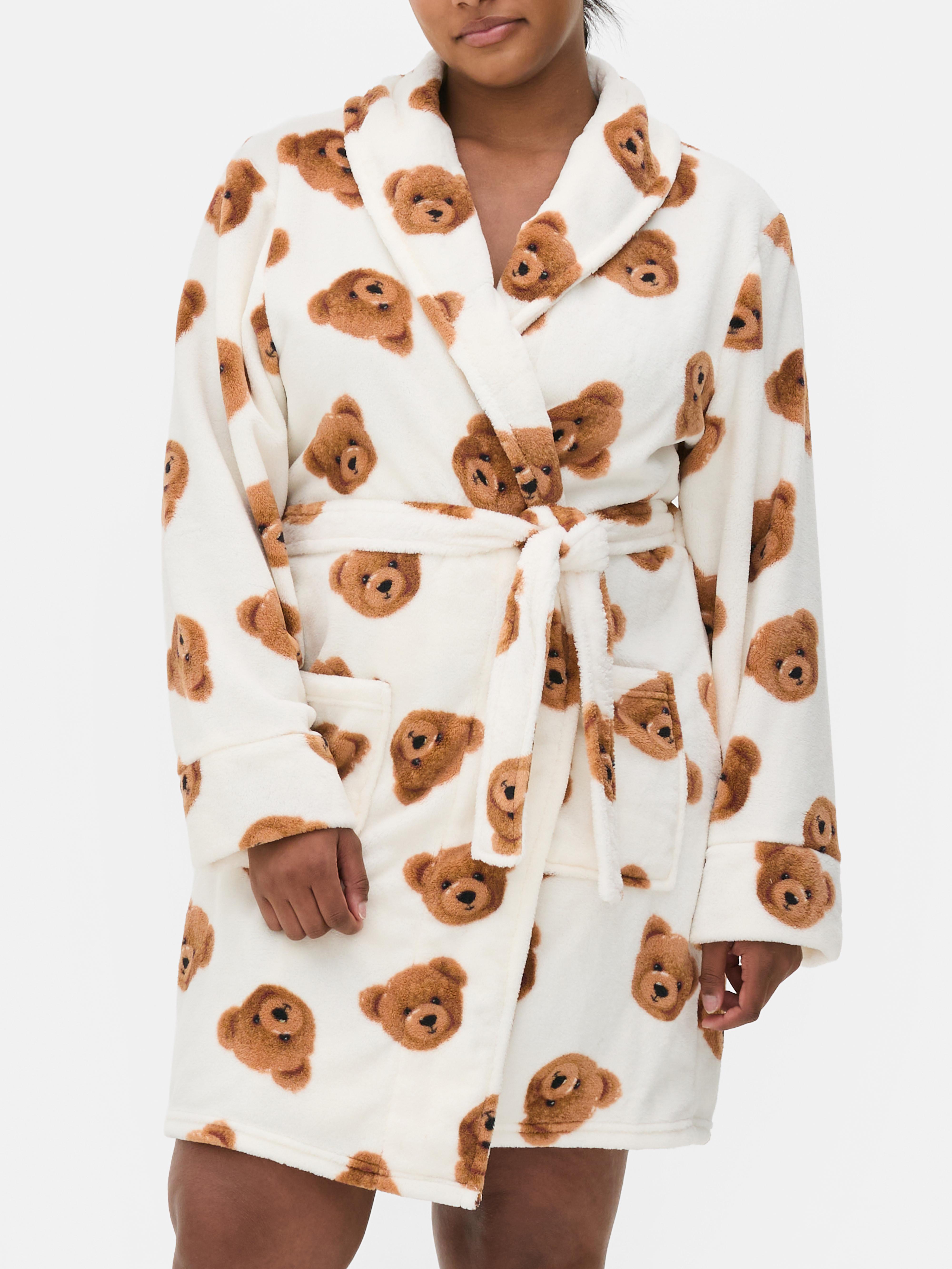 Mittellanger Fleece-Bademantel
