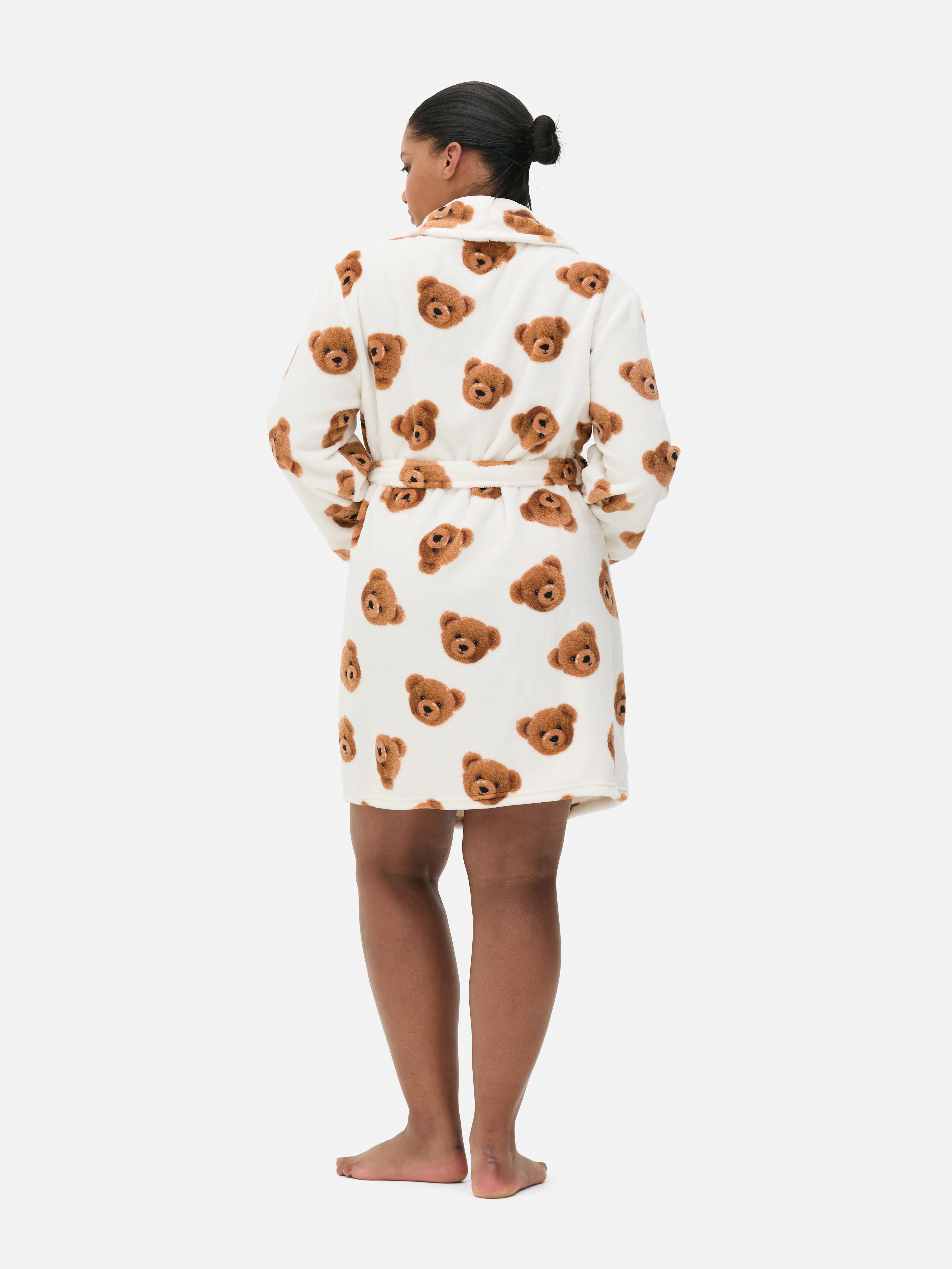 Mittellanger Fleece-Bademantel