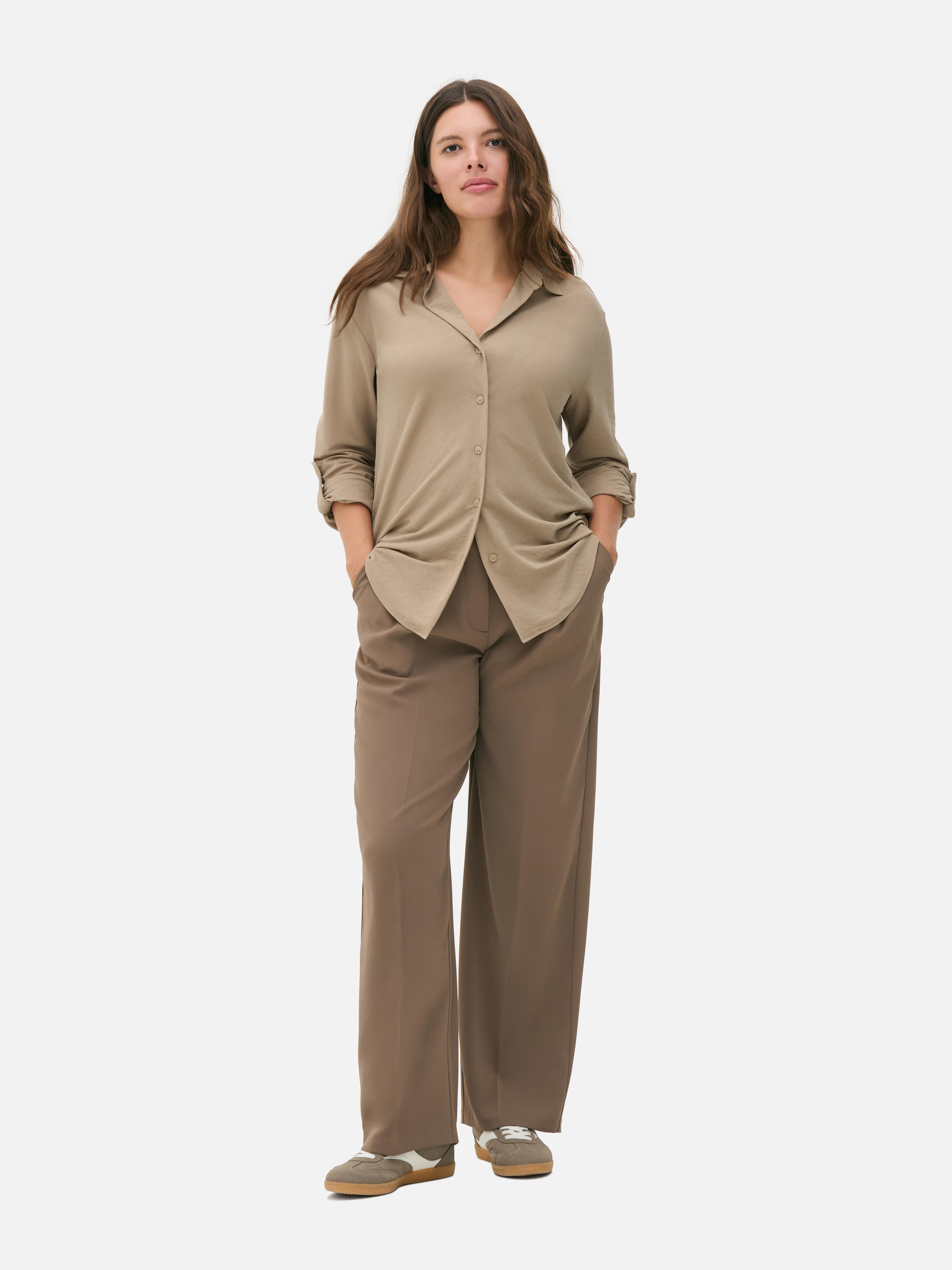 Jersey Button-Up Shirt