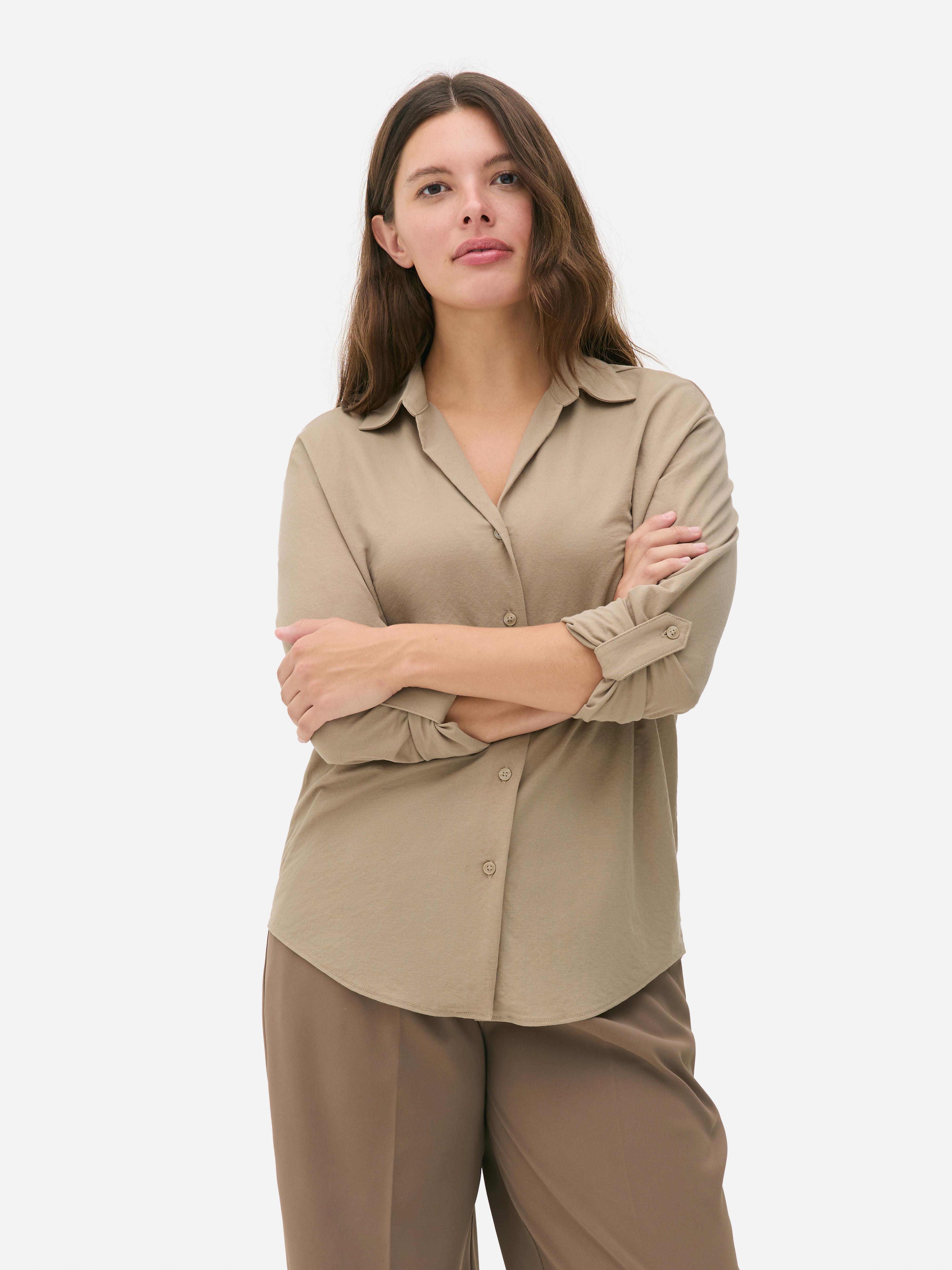 Jersey Button-Up Shirt