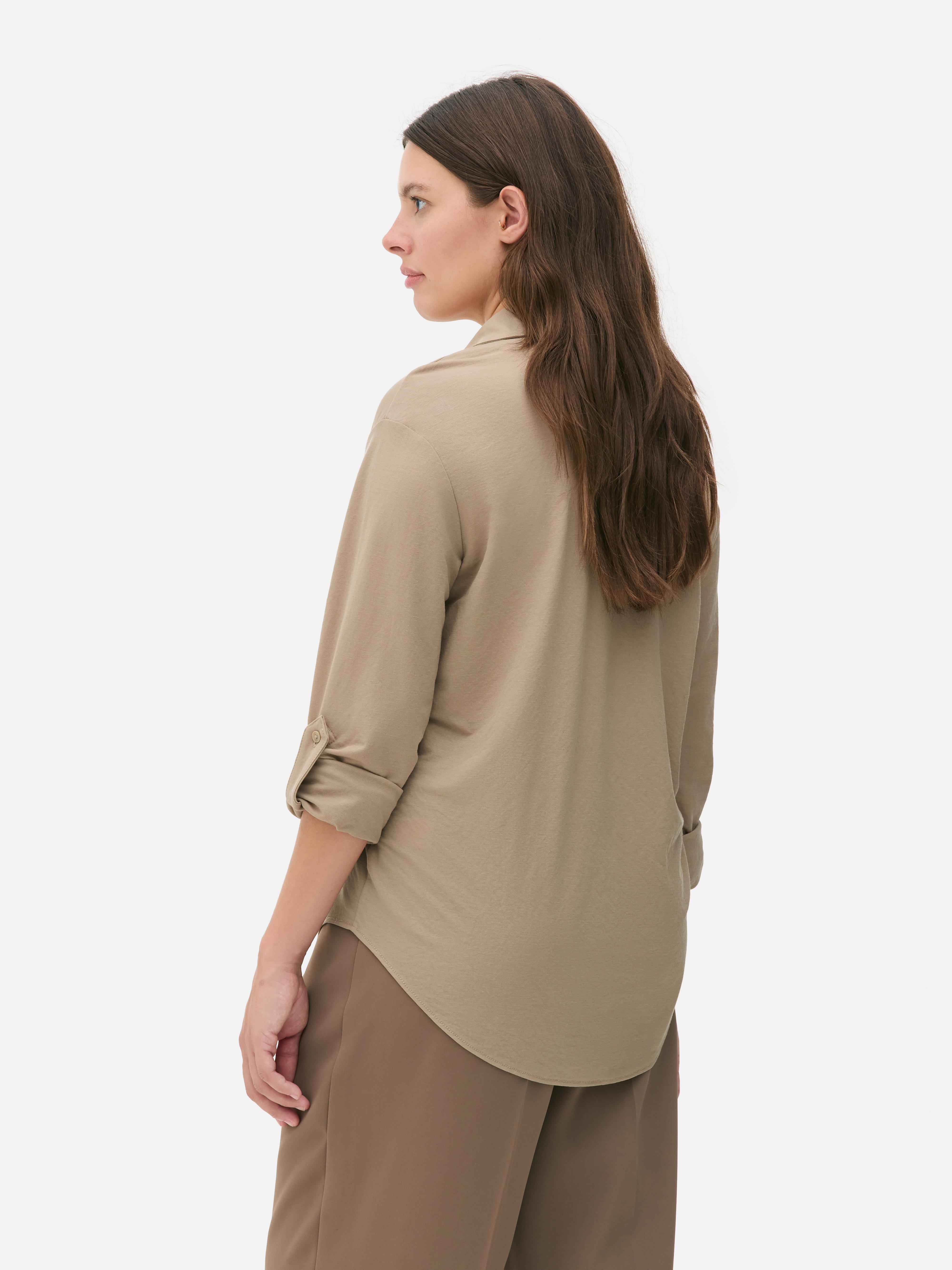 Jersey Button-Up Shirt