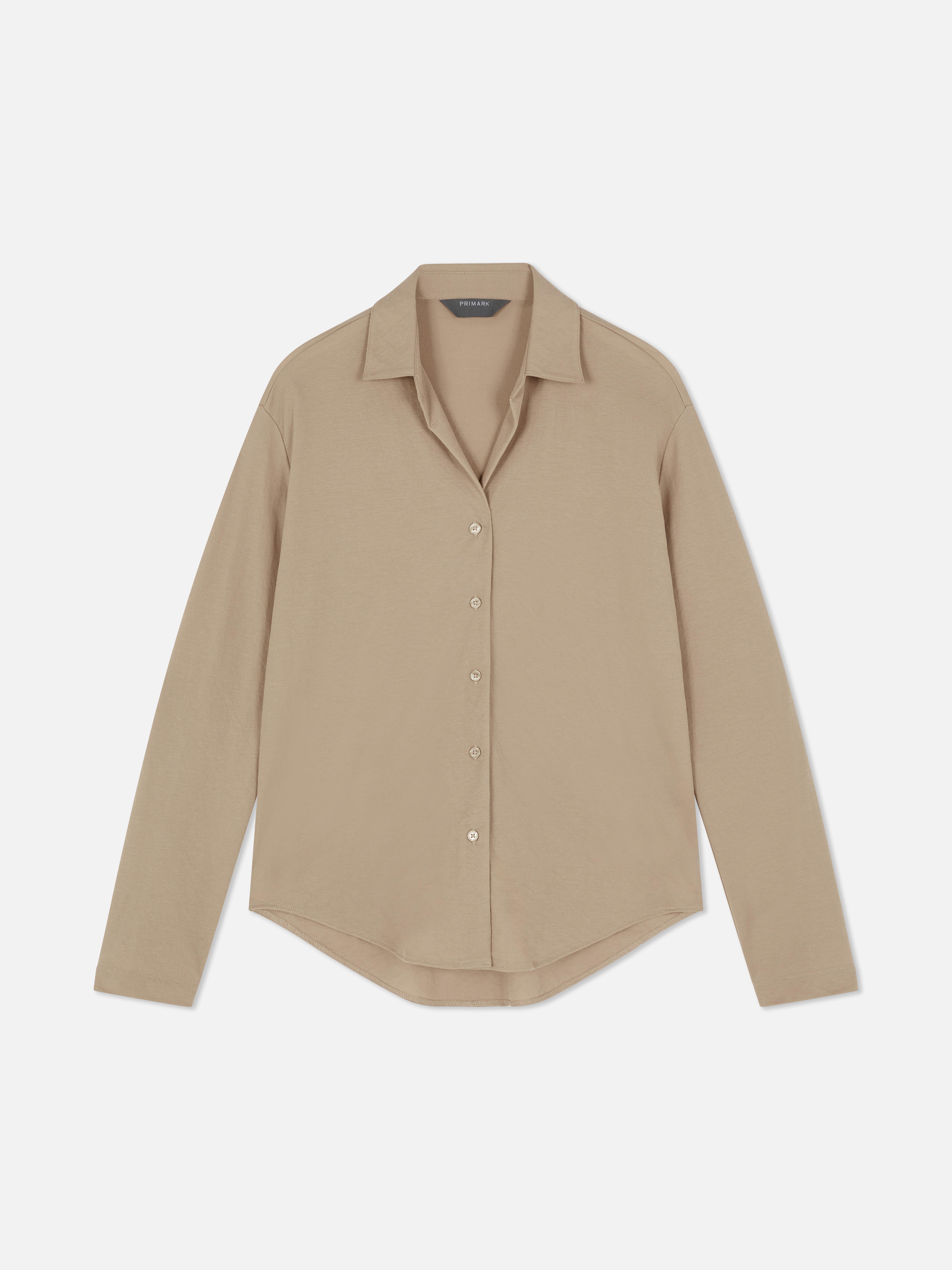 Jersey Button-Up Shirt