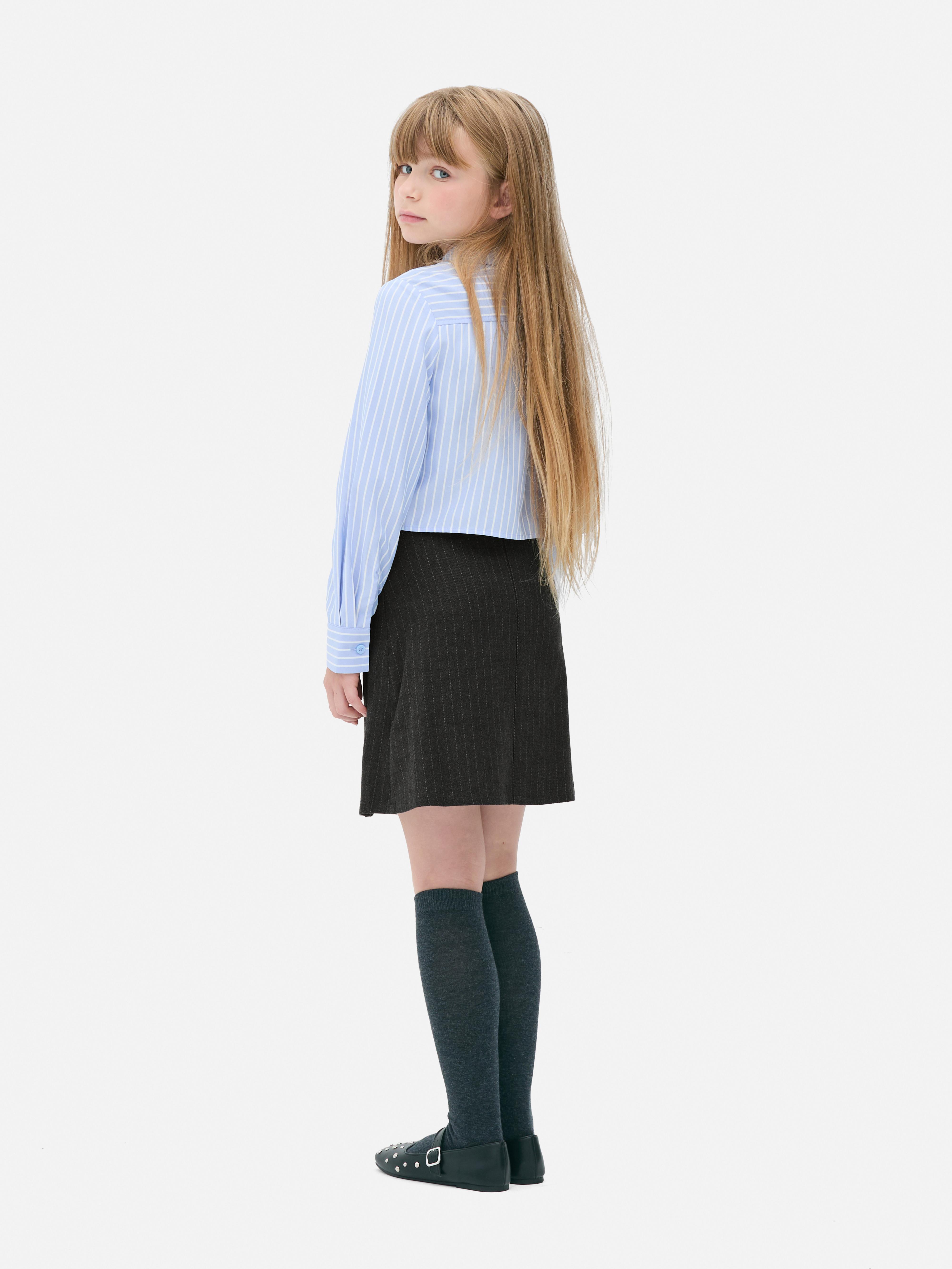 7-15 anos | Saia riscas bainha abertura
