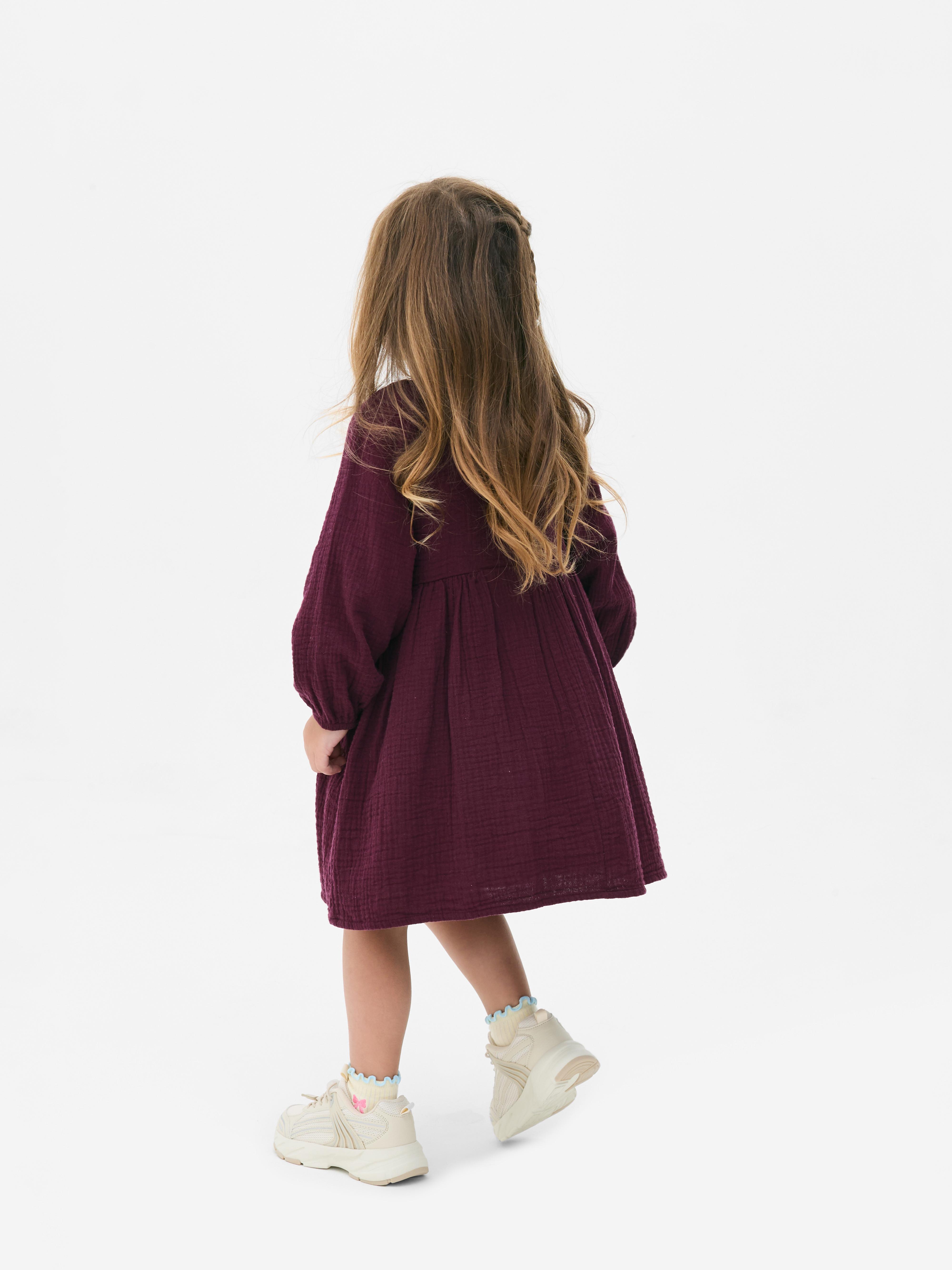 1,5-8 años | Vestido de doble paño con lazo