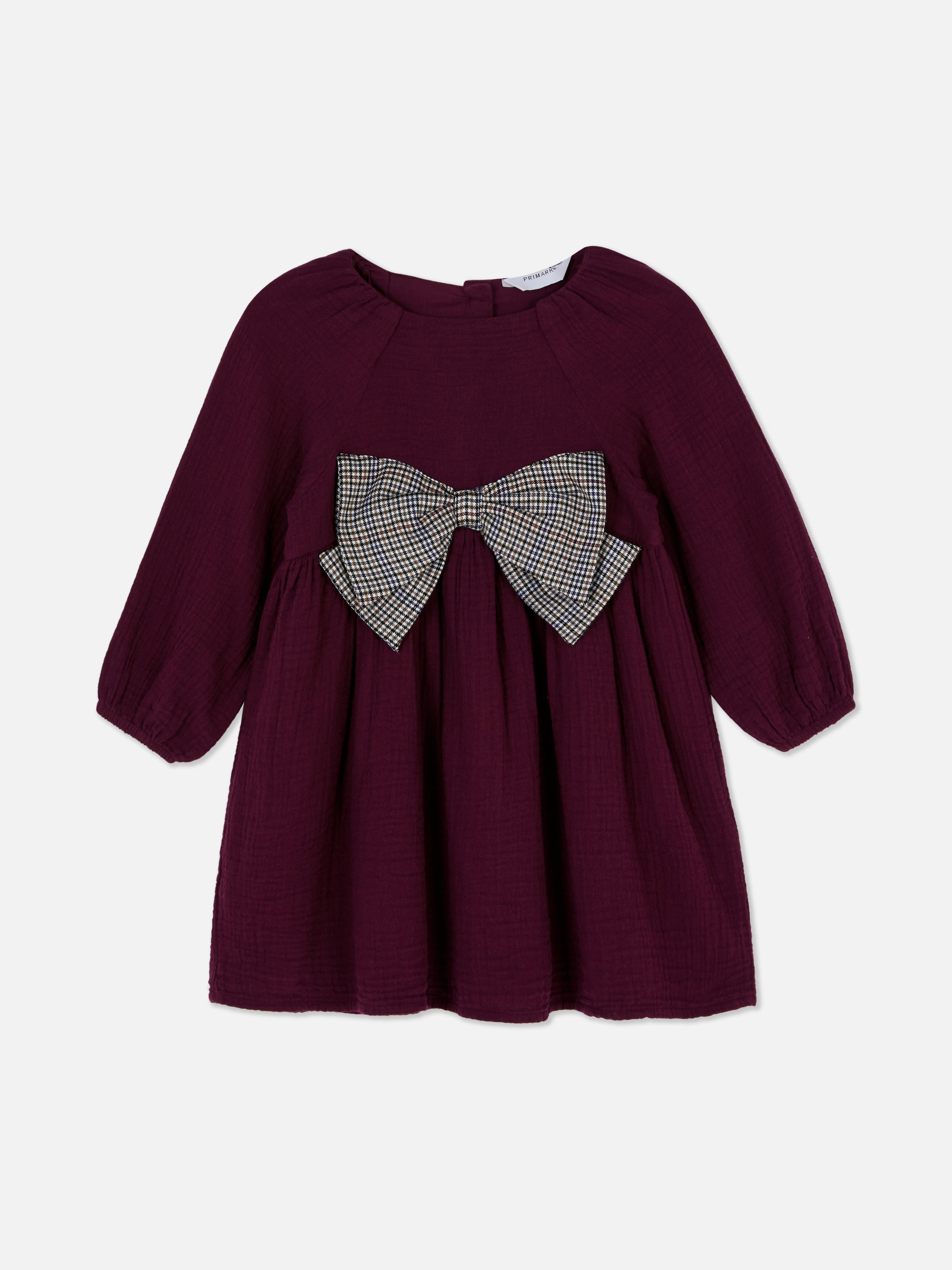 1,5-8 años | Vestido de doble paño con lazo