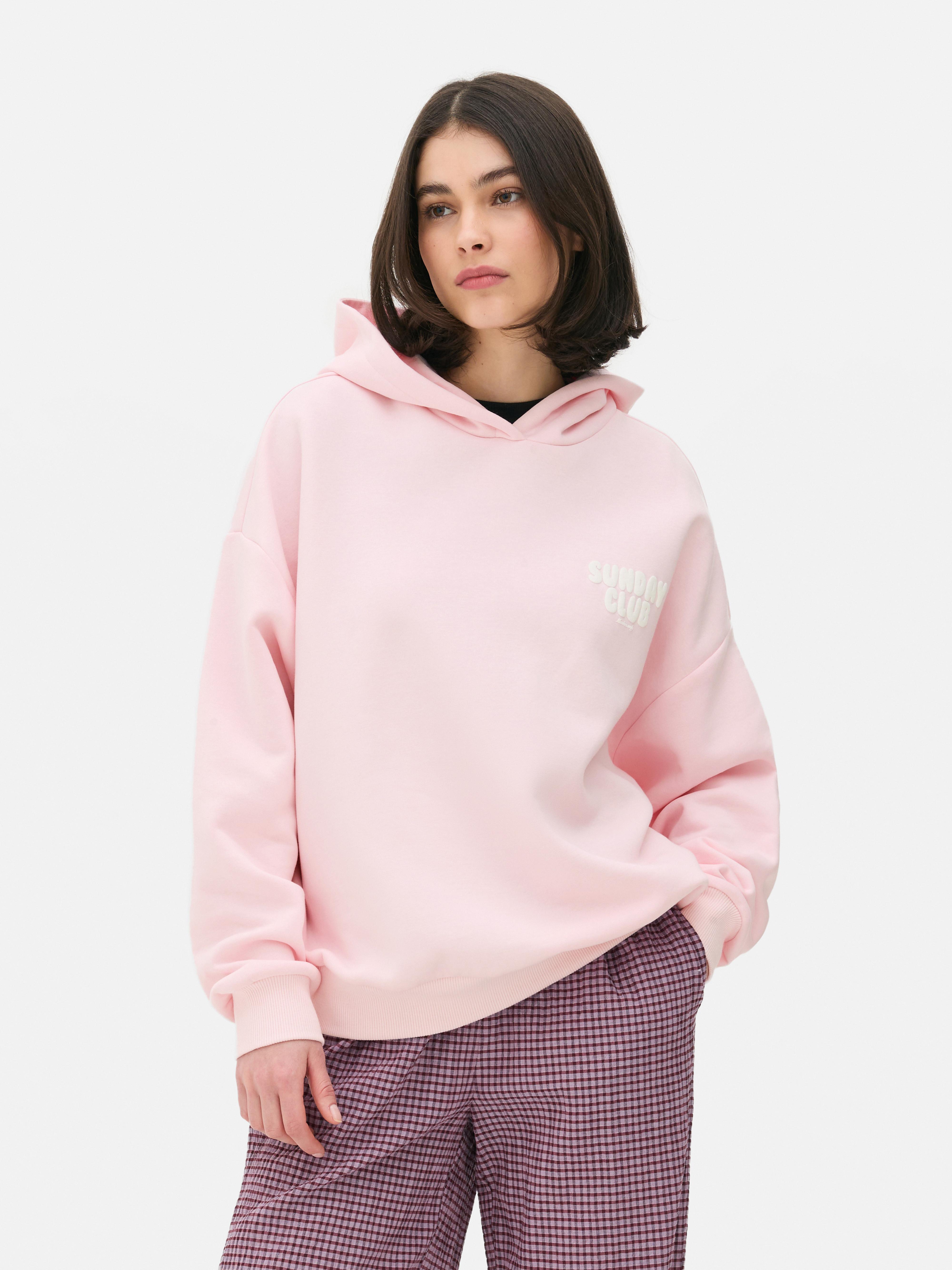 Sunday Club Slogan Graphic Hoodie