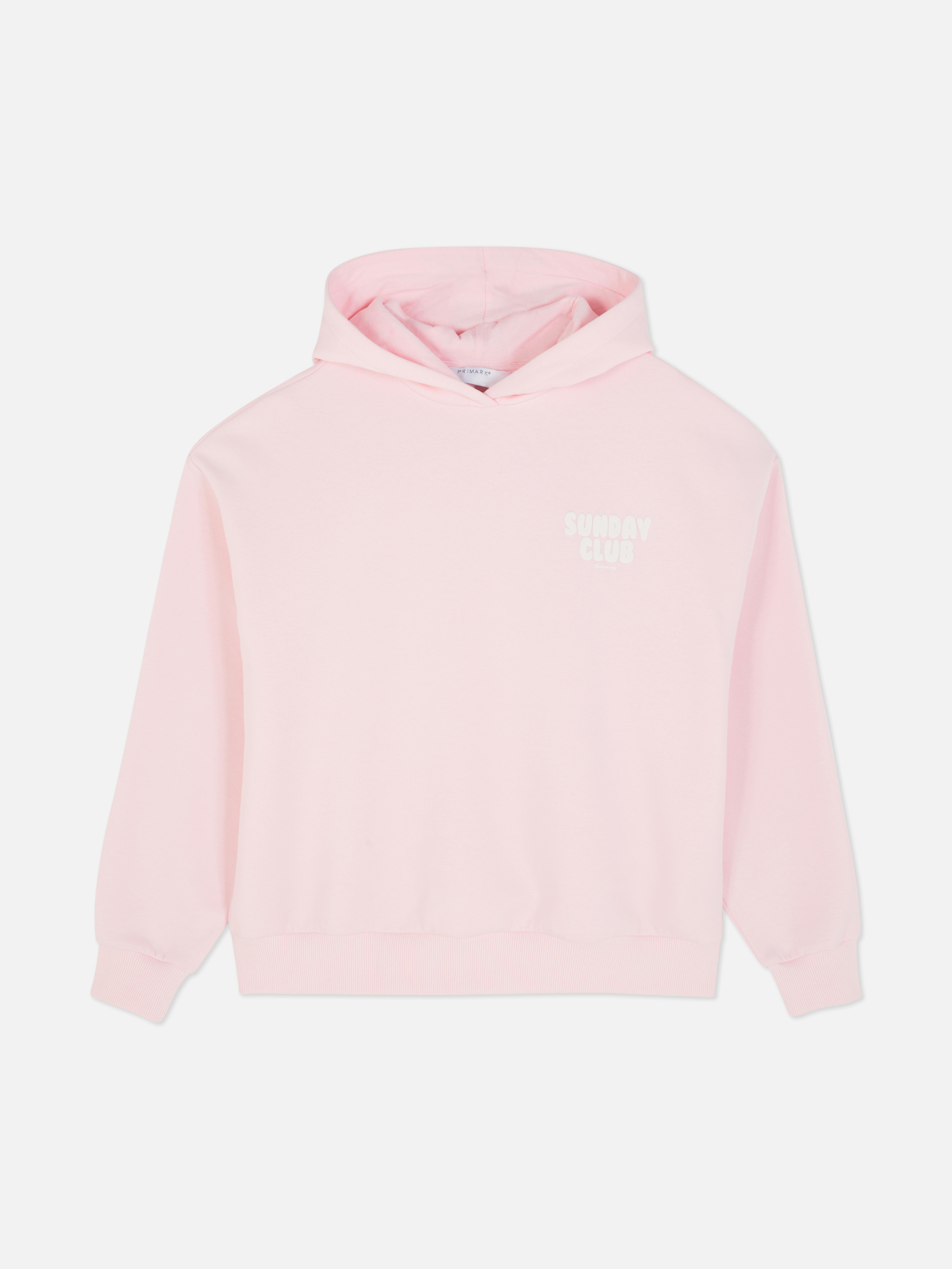 Sunday Club Slogan Graphic Hoodie