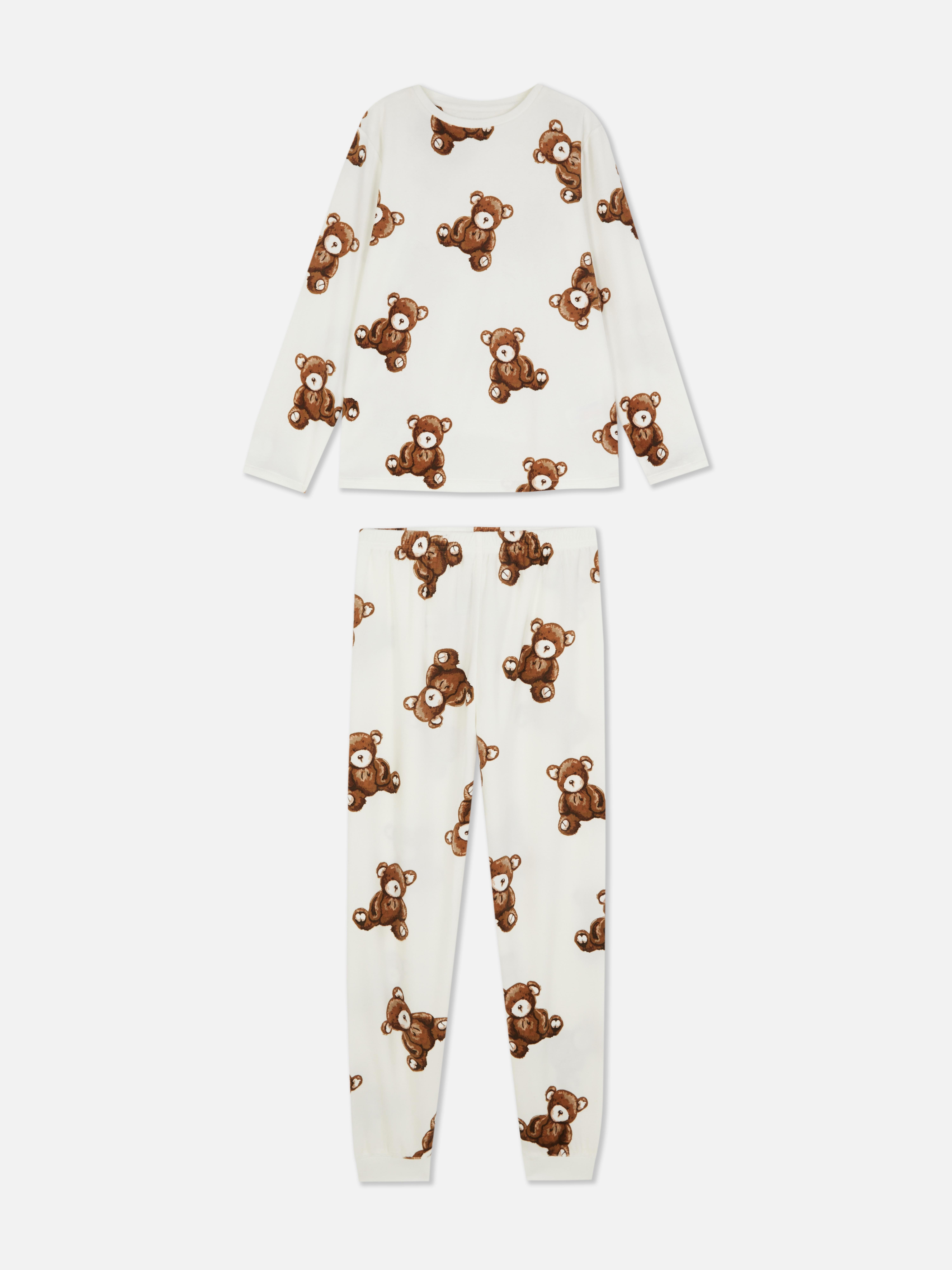 7-15 ans | Pyjama confortable à motif ours en peluche