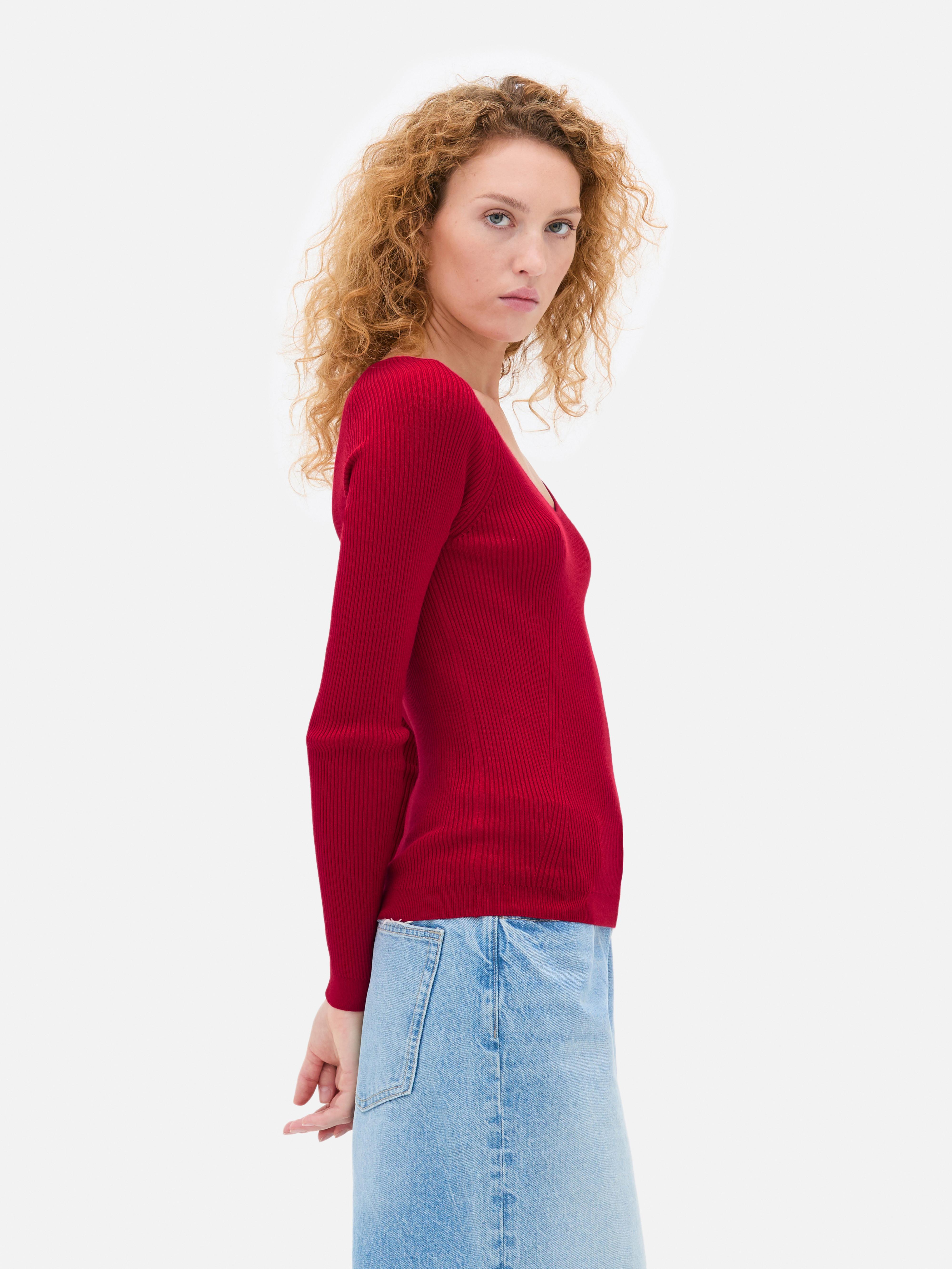 Long Sleeve Ribbed Sweater
