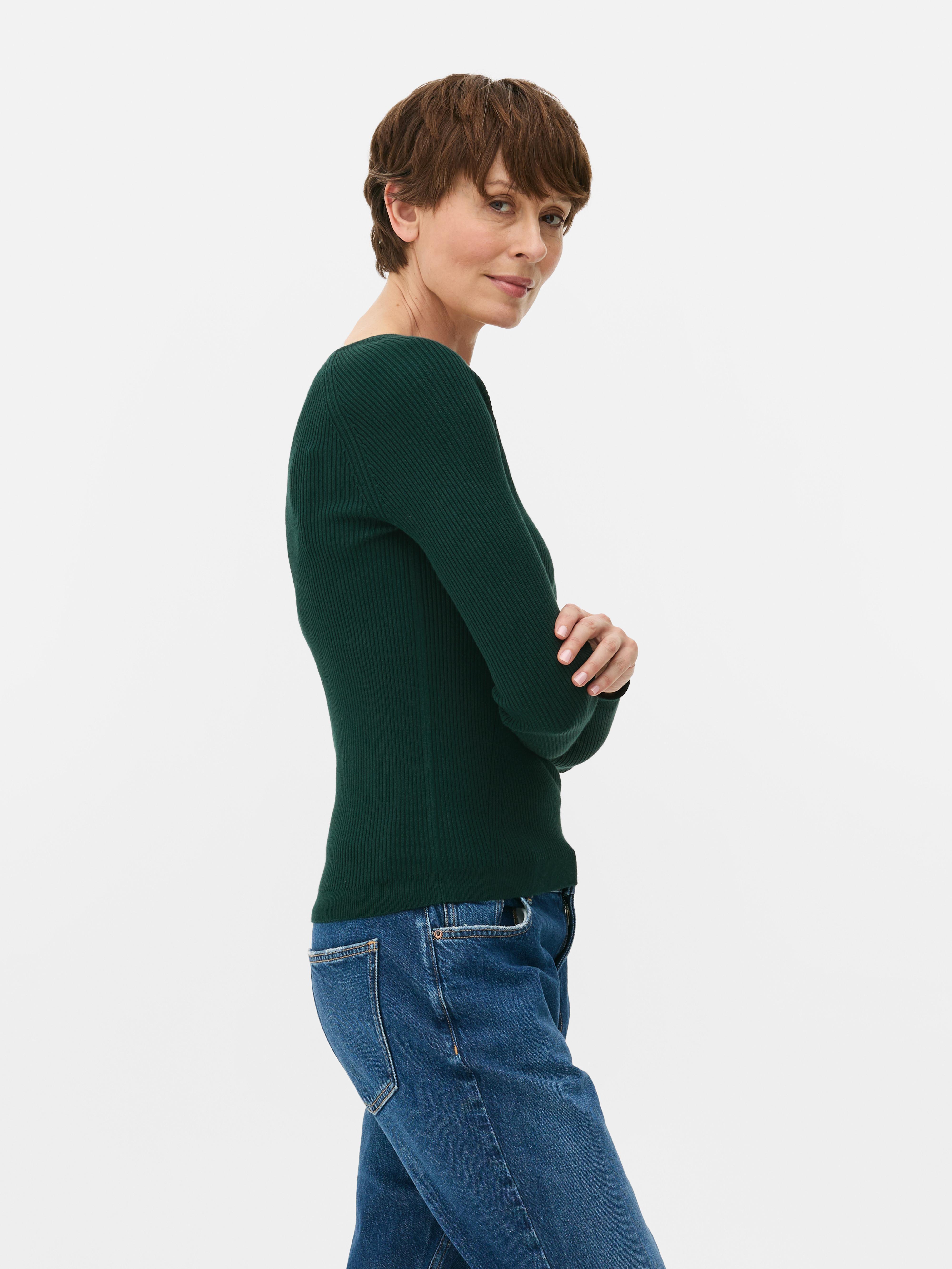 Long Sleeve Ribbed Sweater