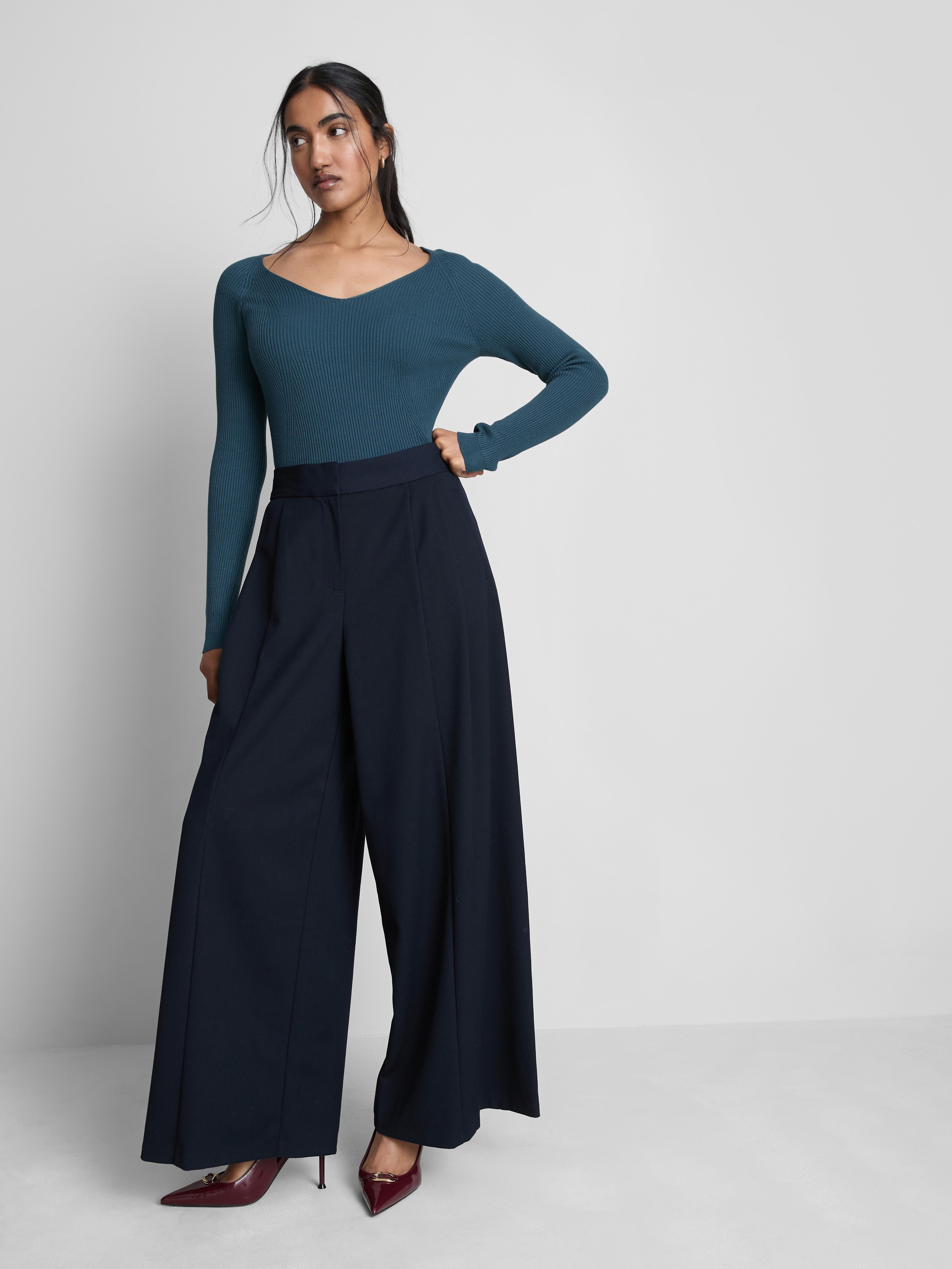 Pull côtelé à manches longues