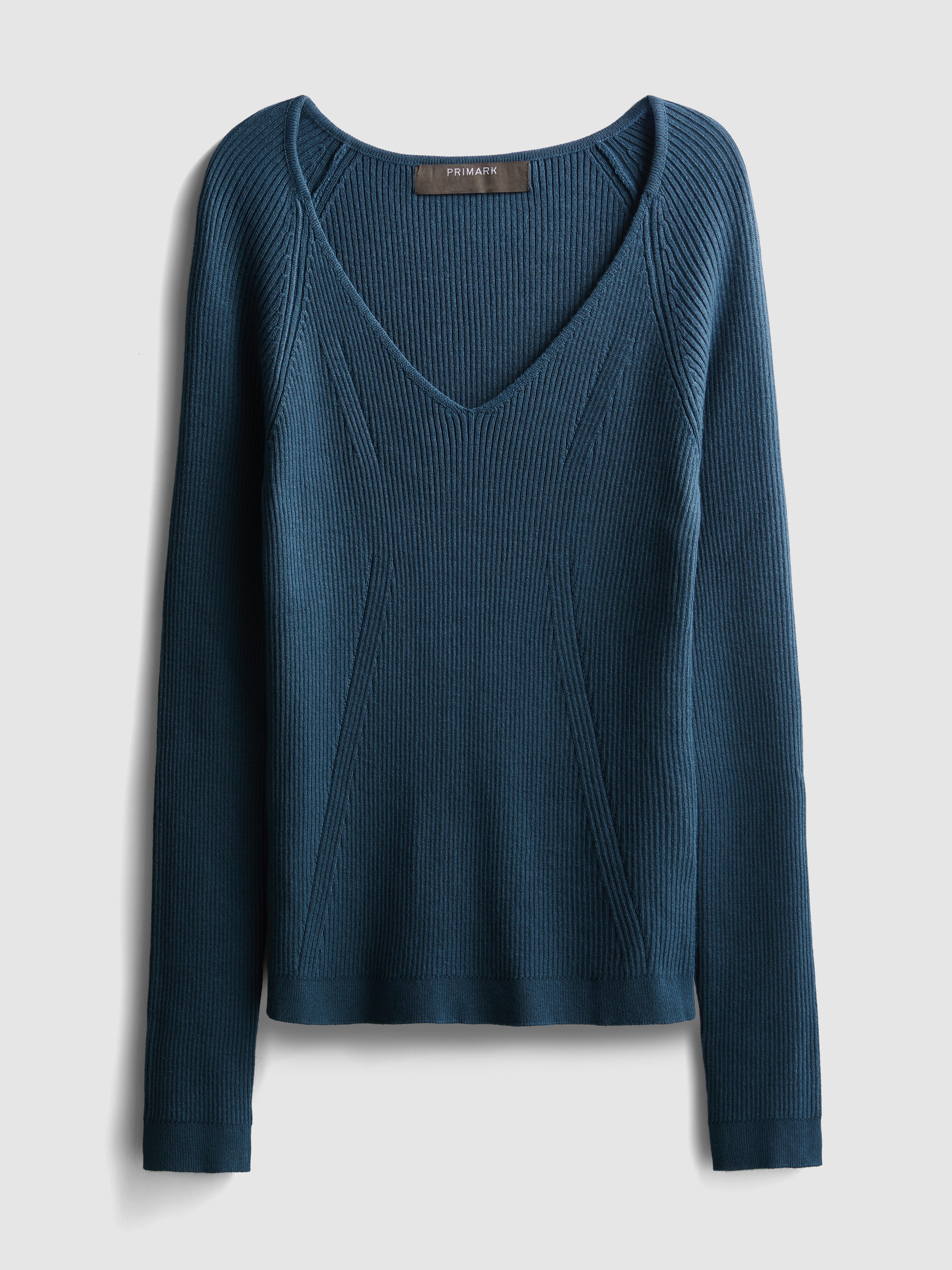 Pull côtelé à manches longues