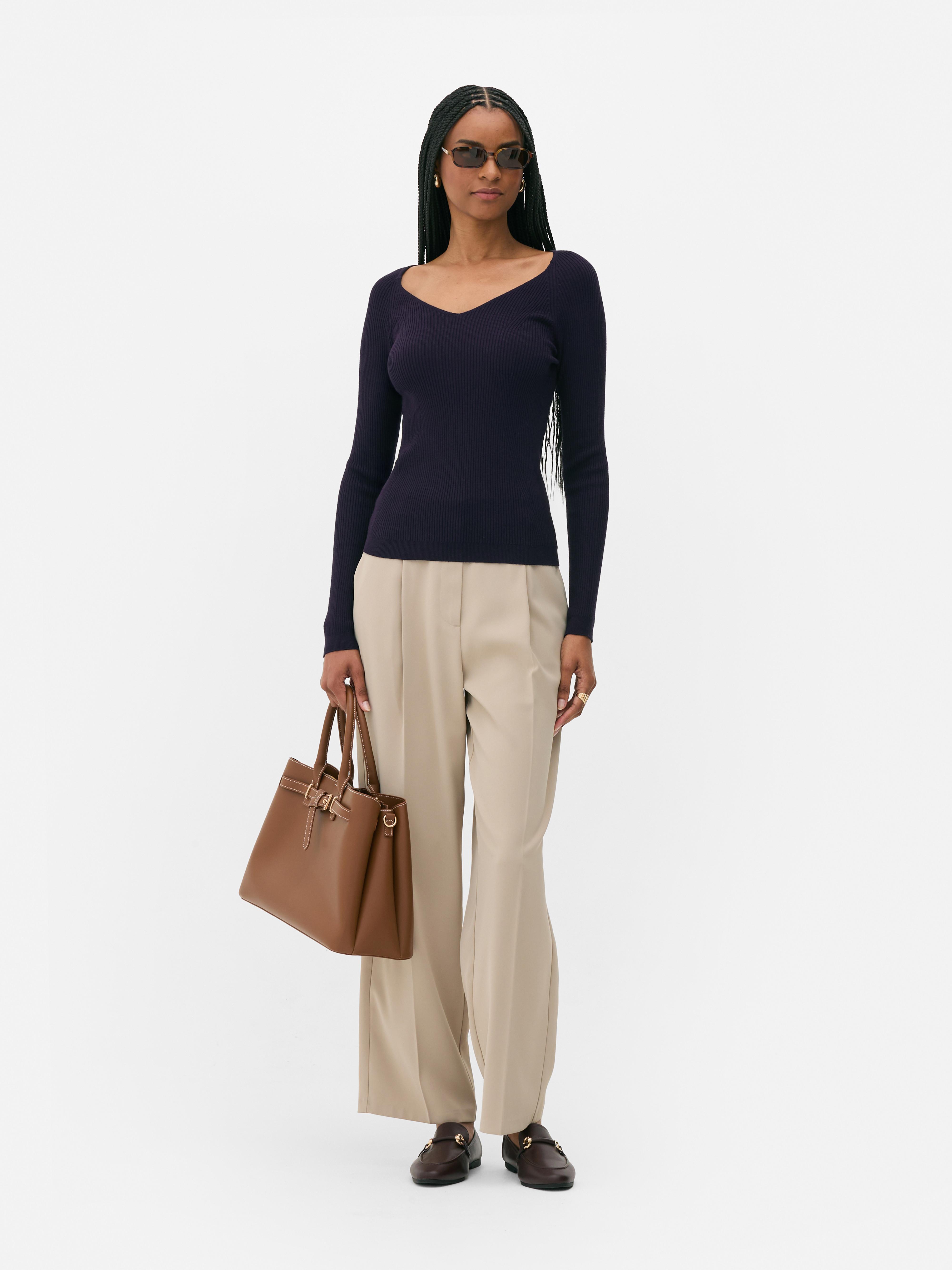 Long Sleeve Ribbed Sweater