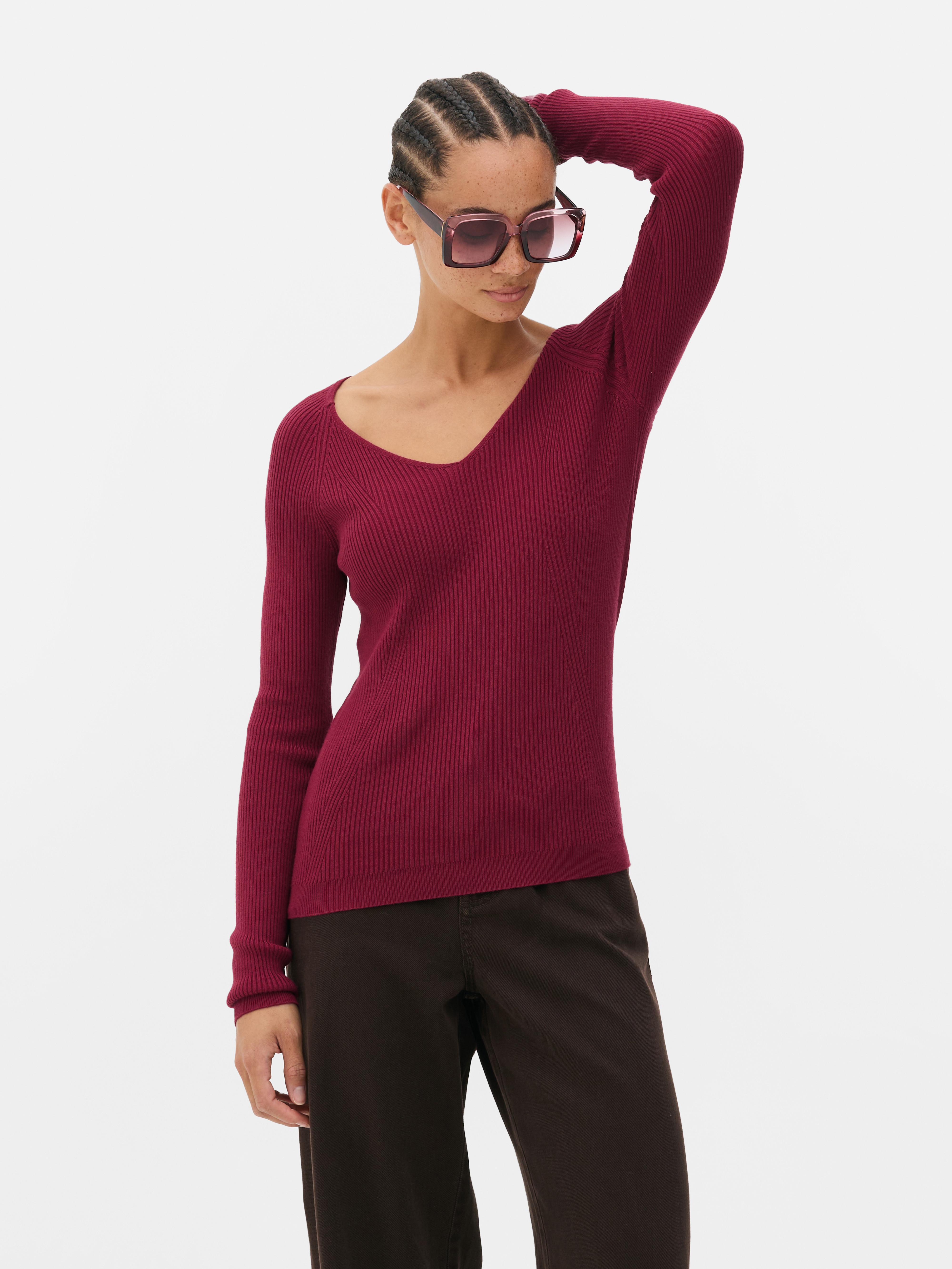 Long Sleeve Ribbed Sweater