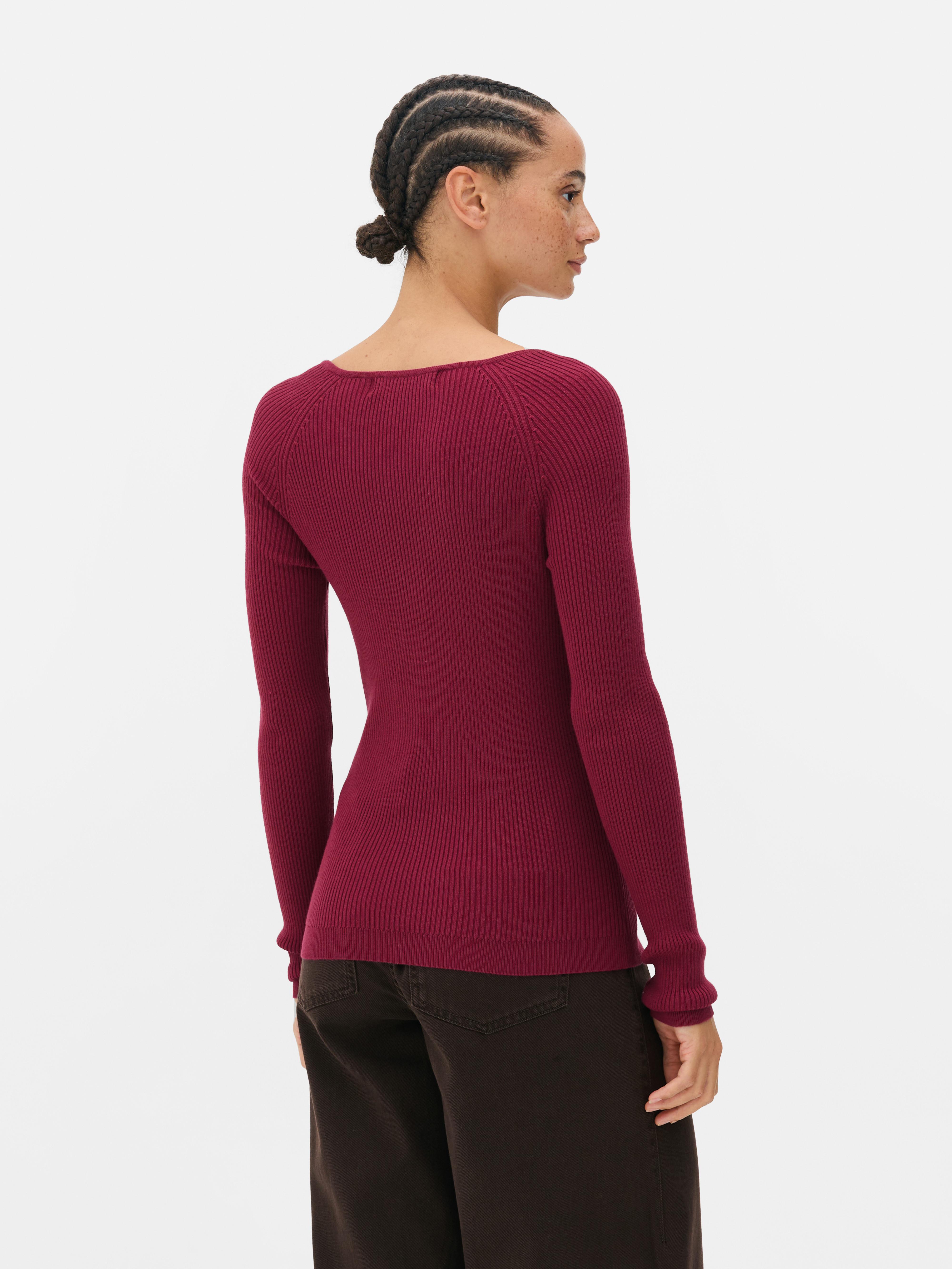Long Sleeve Ribbed Sweater