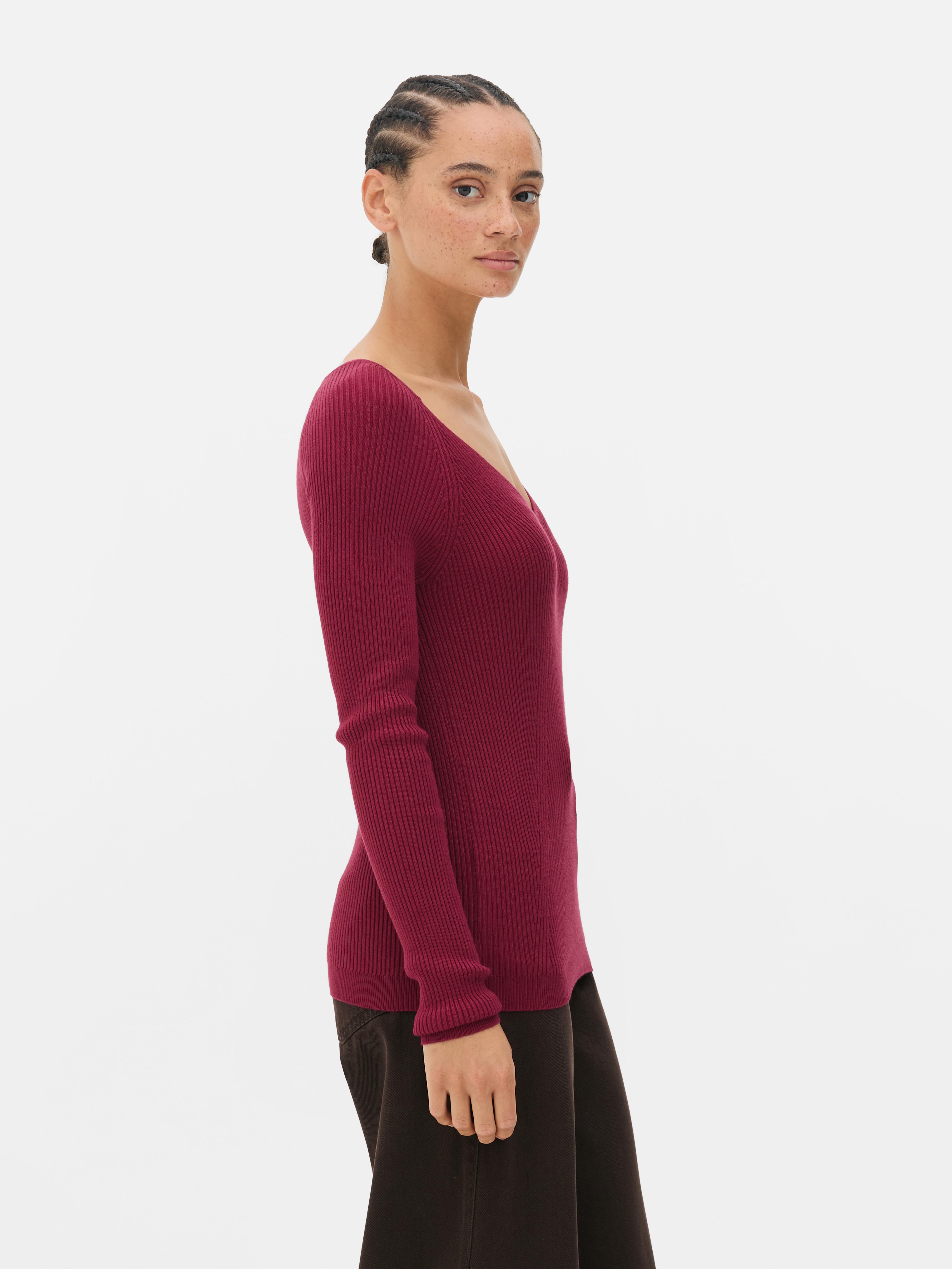 Long Sleeve Ribbed Sweater